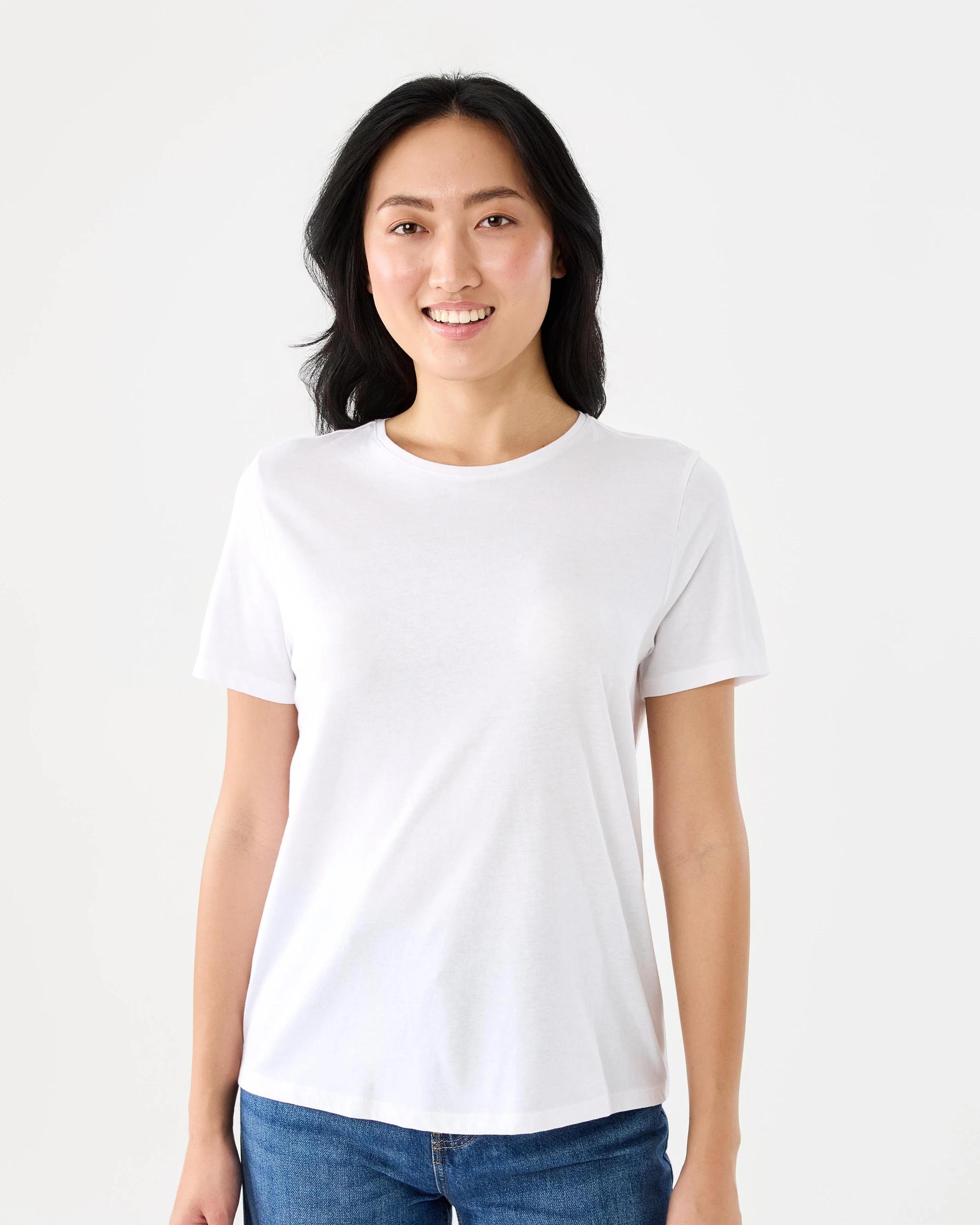 1 Short Sleeve Basic T-shirt White, 1 of 5