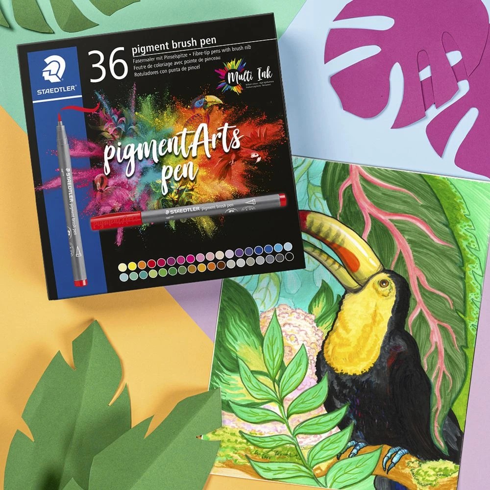 3 Staedtler Pigment Arts Brush Pens 36 Pack, 3 of 3