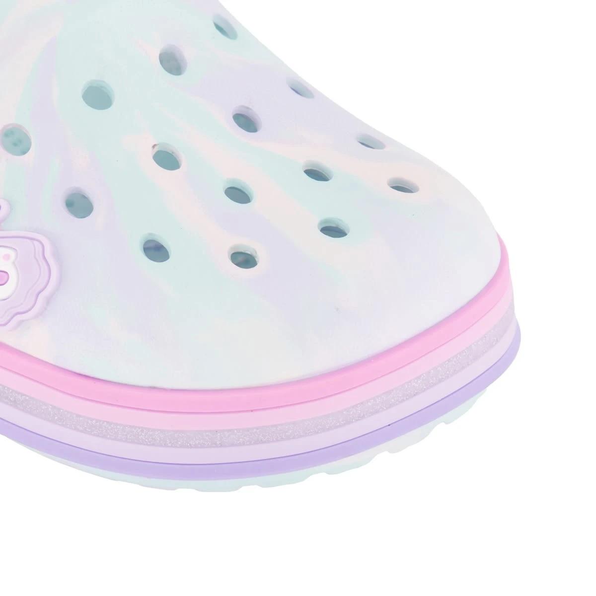 5 Junior Slip-On Clogs MINT LIGHT UP BUTTERFLY, 5 of 6