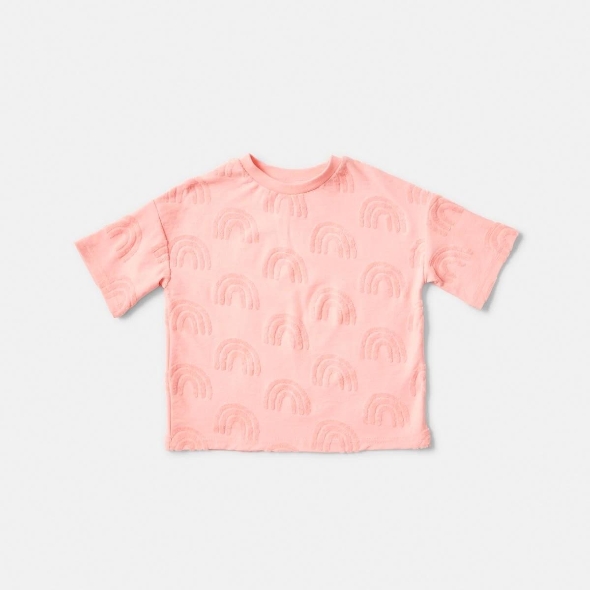 8 Short Sleeve Texture T-shirt Org Rnbw, 8 of 9
