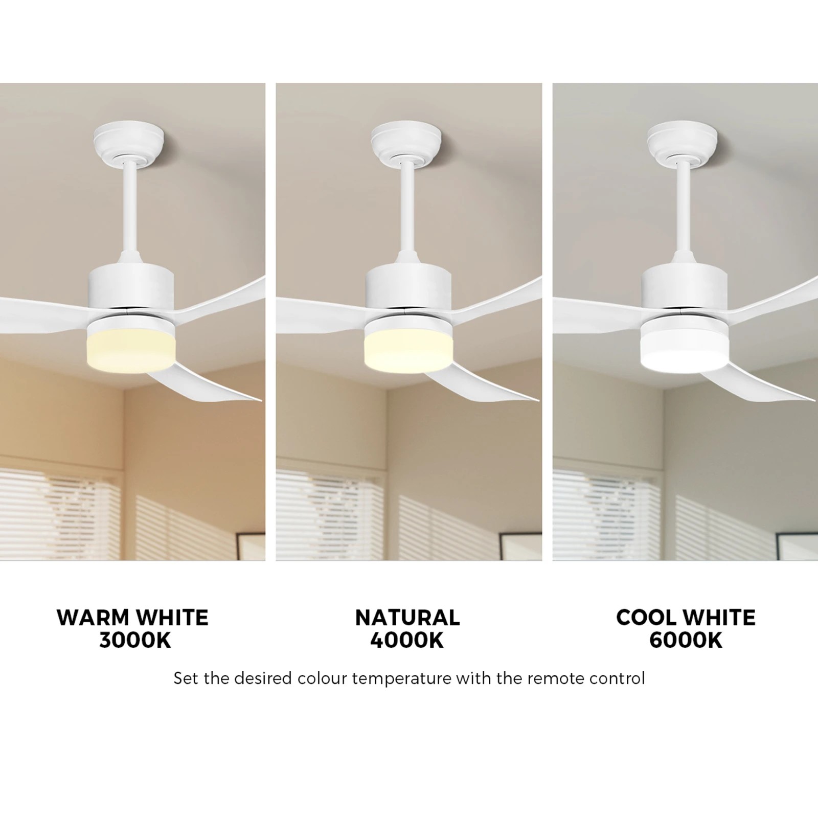 7 Vevare 52" Ceiling Fan With LED Light DC Motor 5 Speed Fans Remote Control - White, 7 of 10