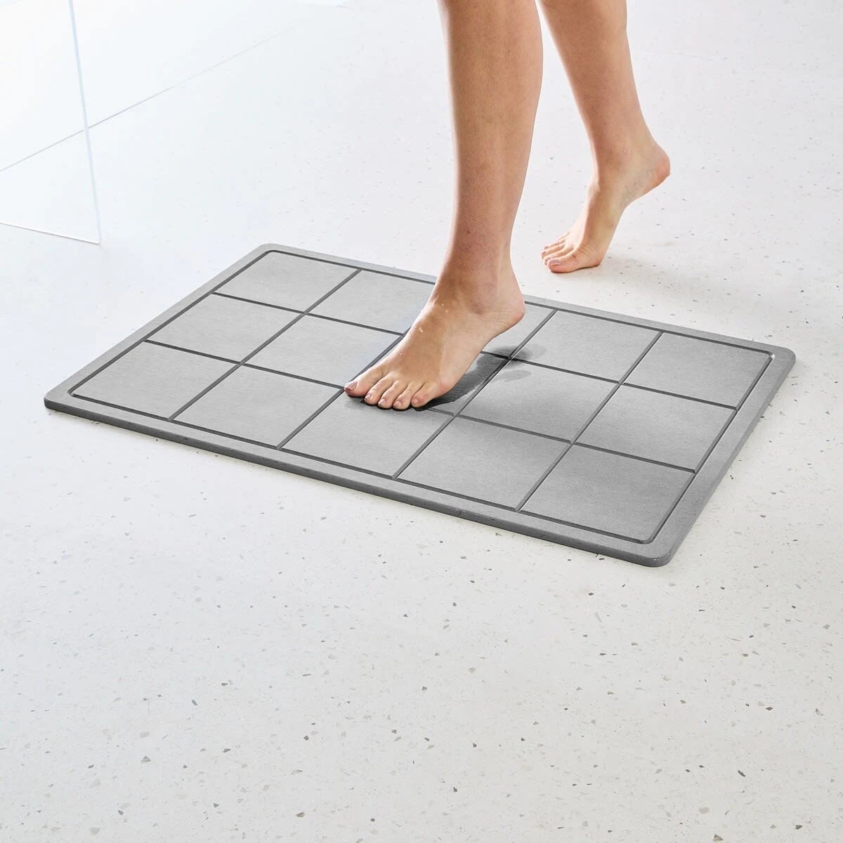 2 Stone Dry Bathmat and Tray Set, 2 of 9