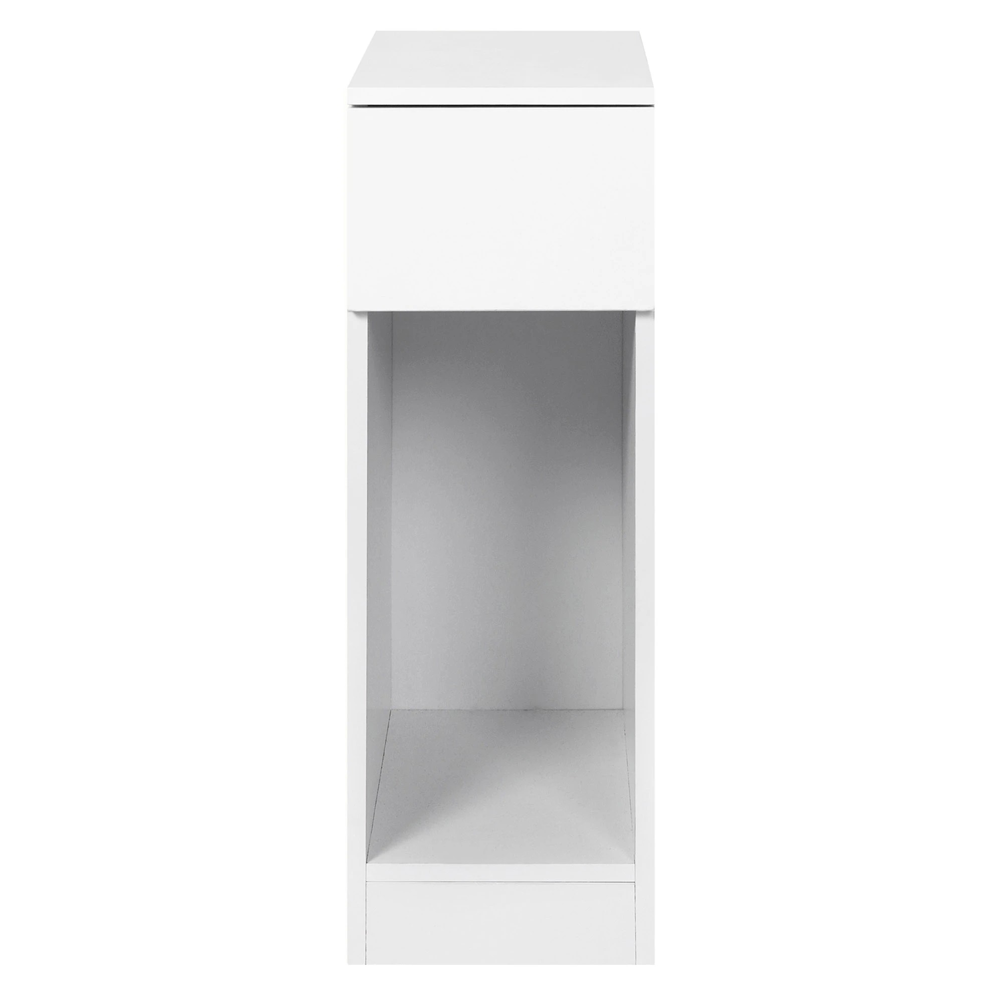 2 Levede Slim Bedside Table Nightstand Side Table Storage Bedroom Narrow Cabinet - White, 2 of 9