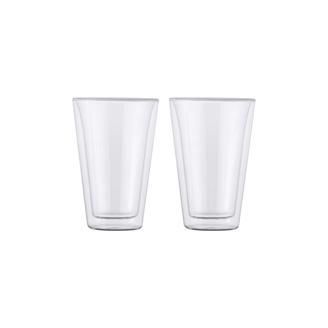 2 Maxwell & Williams 2 Pack Blend Double Wall Conica Glass Cups 400ml Set
 - Plain, 2 of 3