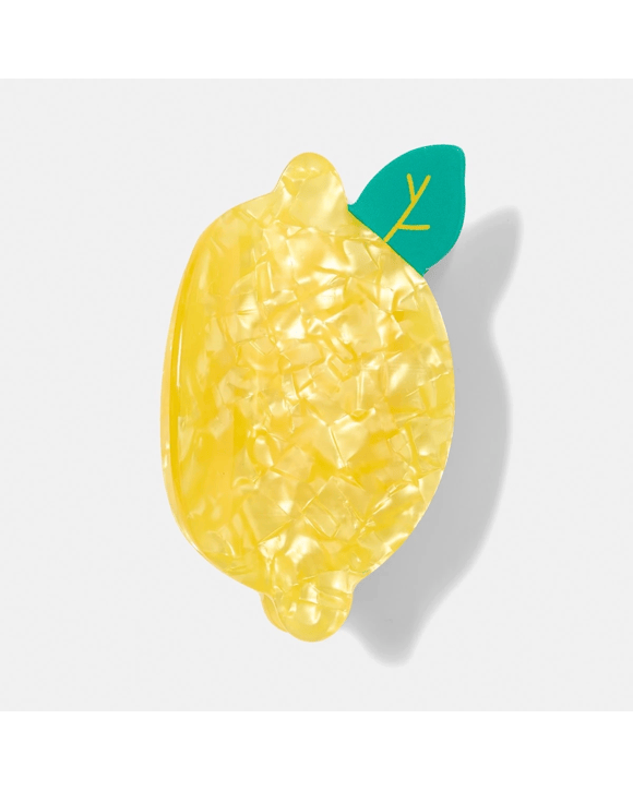 Yellow Novelty Lemon Claw Hair Clip