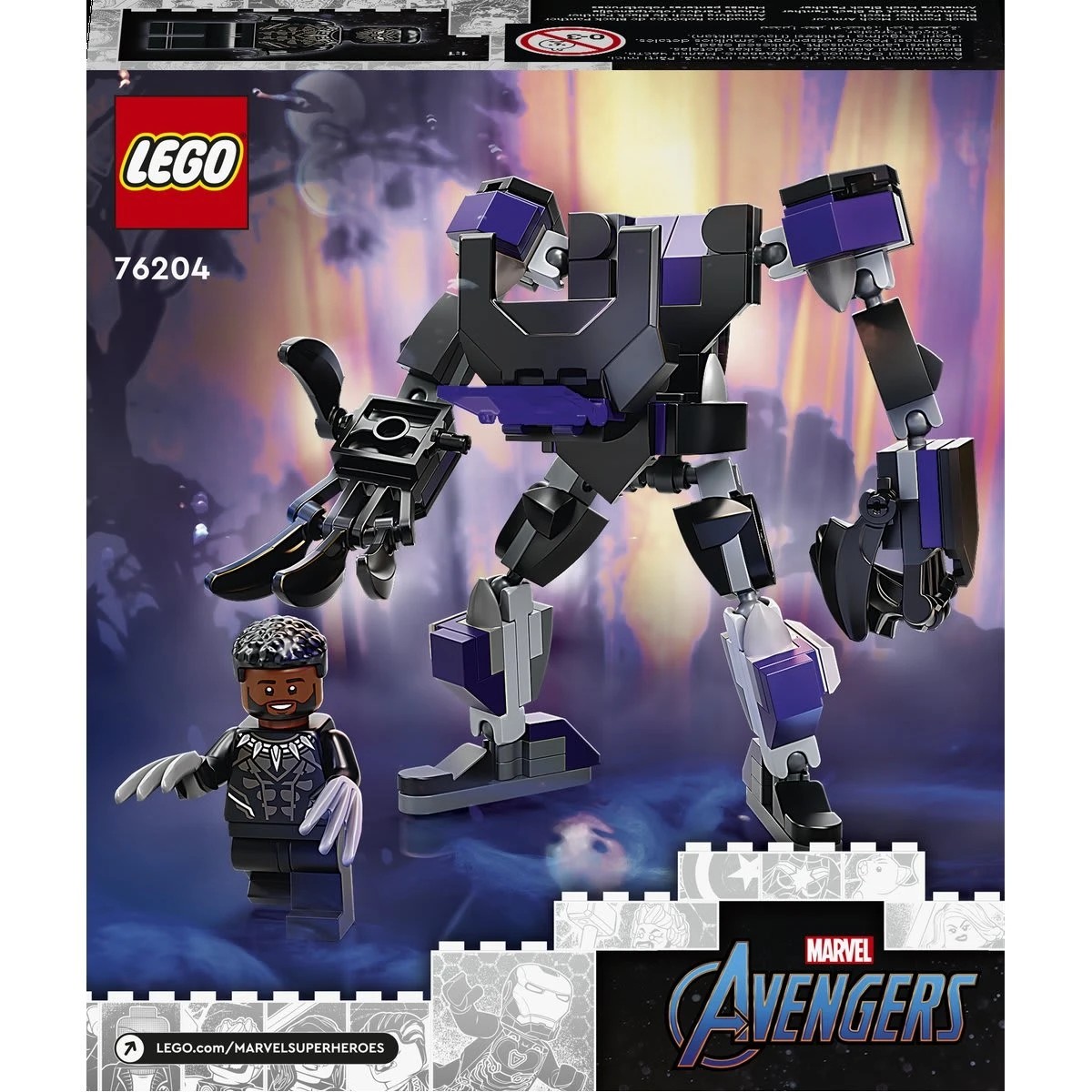 9 LEGO Marvel Super Heroes Black Panther Mech Armour 76204, 9 of 9