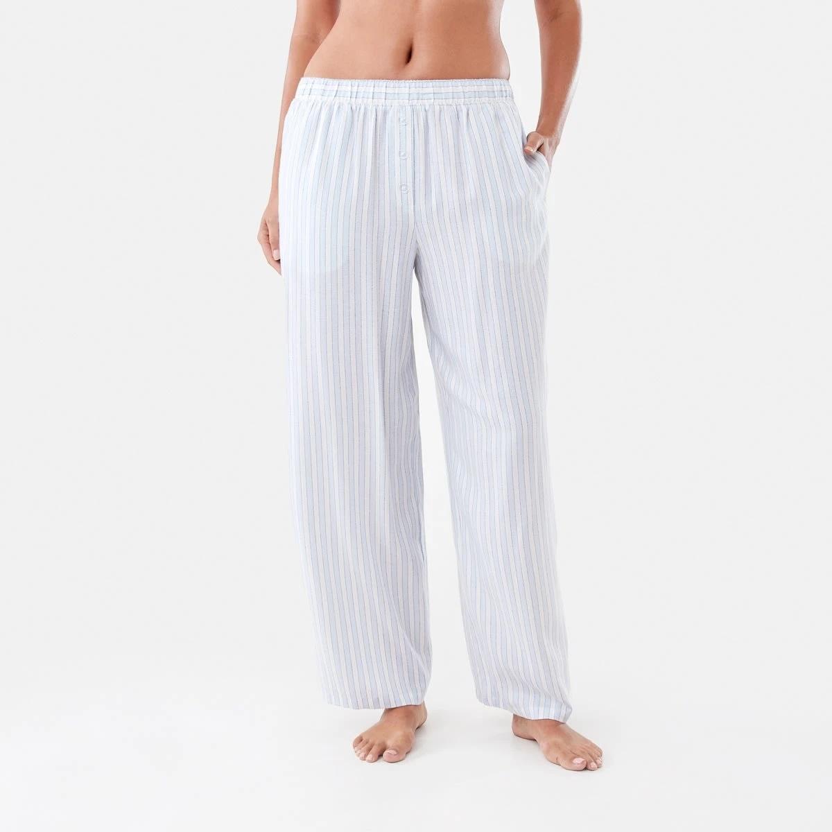 1 Boyfriend Flannel Pants Dot Strp, 1 of 6