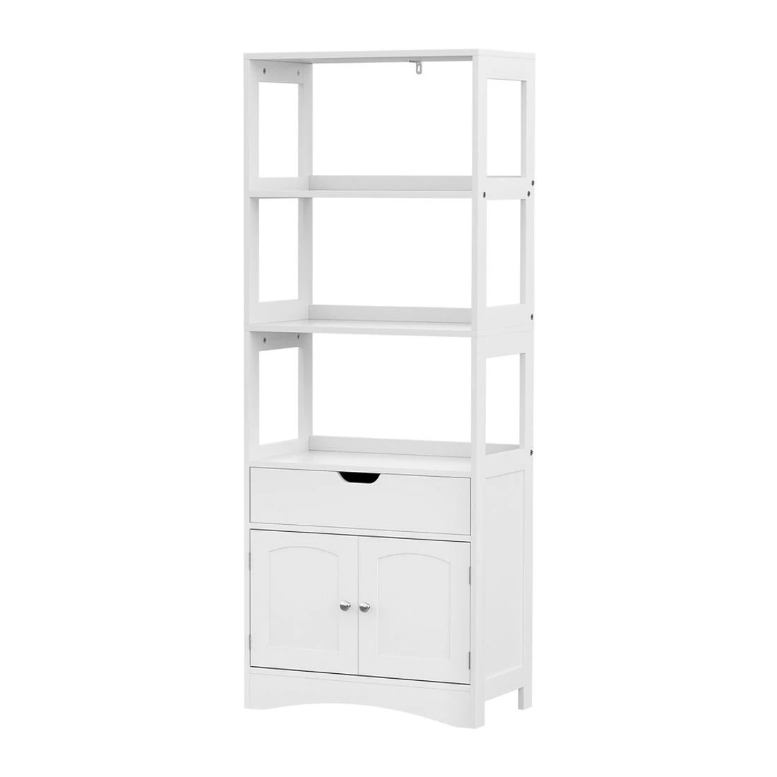 3 Artiss Bathroom Floor Storage Cabinet with 2 Drawers 3 Open Shelves 2 Doors - White, 3 of 8