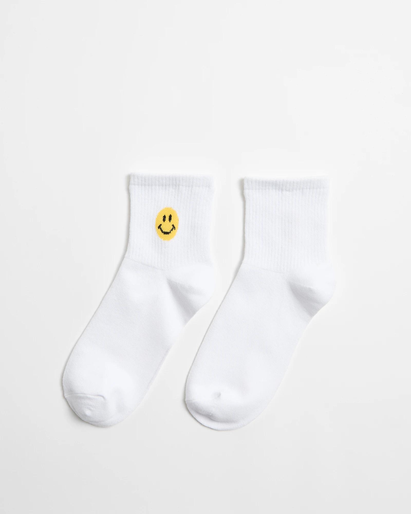 1 Target Australian Cotton Blend Womens Quarter Crew Sport Socks SMILEY, 1 of 3
