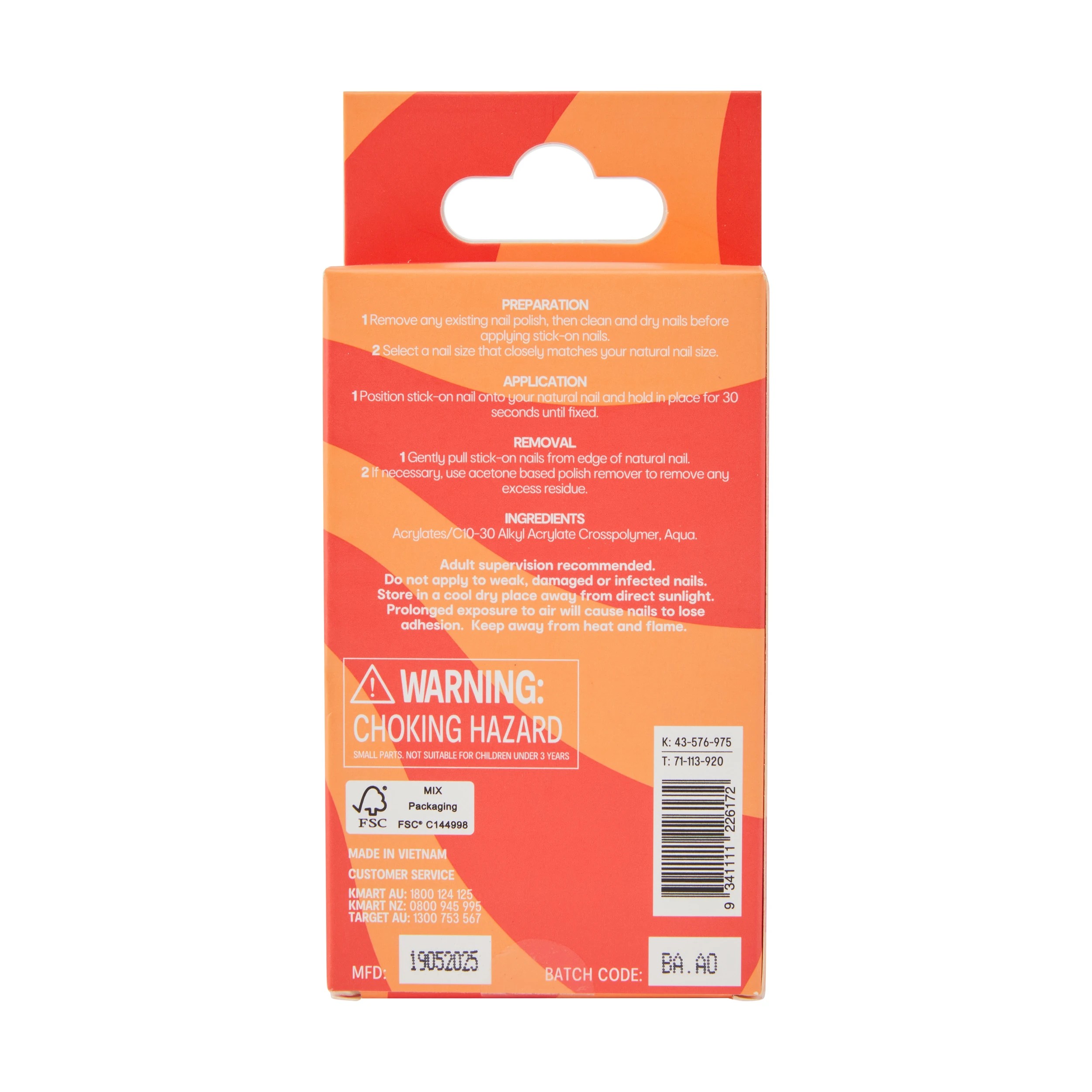 4 OXX Junior 24 Pack Kids Pre-Glued Stick-On Nails - Glow in the Dark, 4 of 4