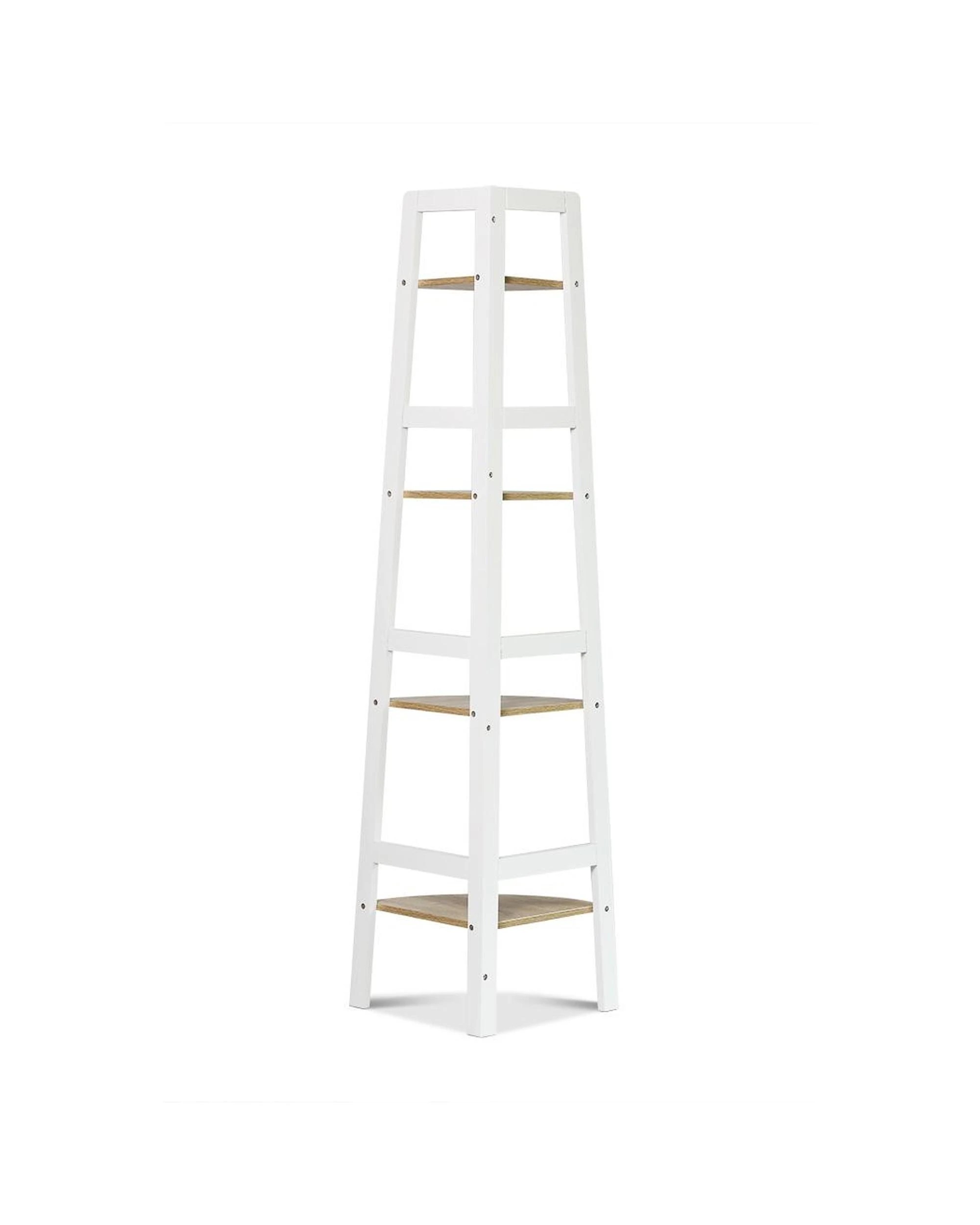 5 Hawaii 4 Tier Display Ladder Corner Shelf Rack White, 5 of 10