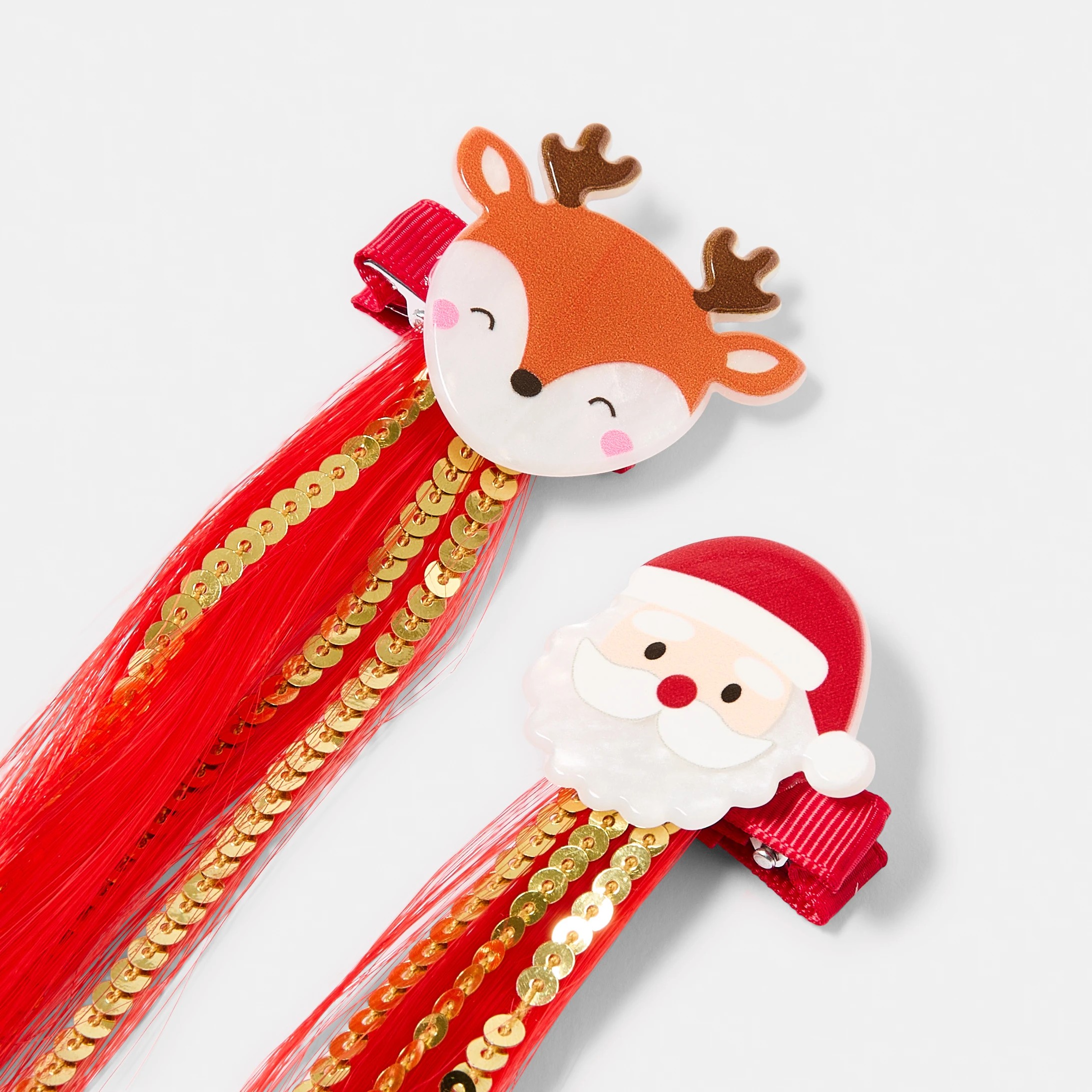 3 2 Pack Christmas Hair Extension Clips, 3 of 4
