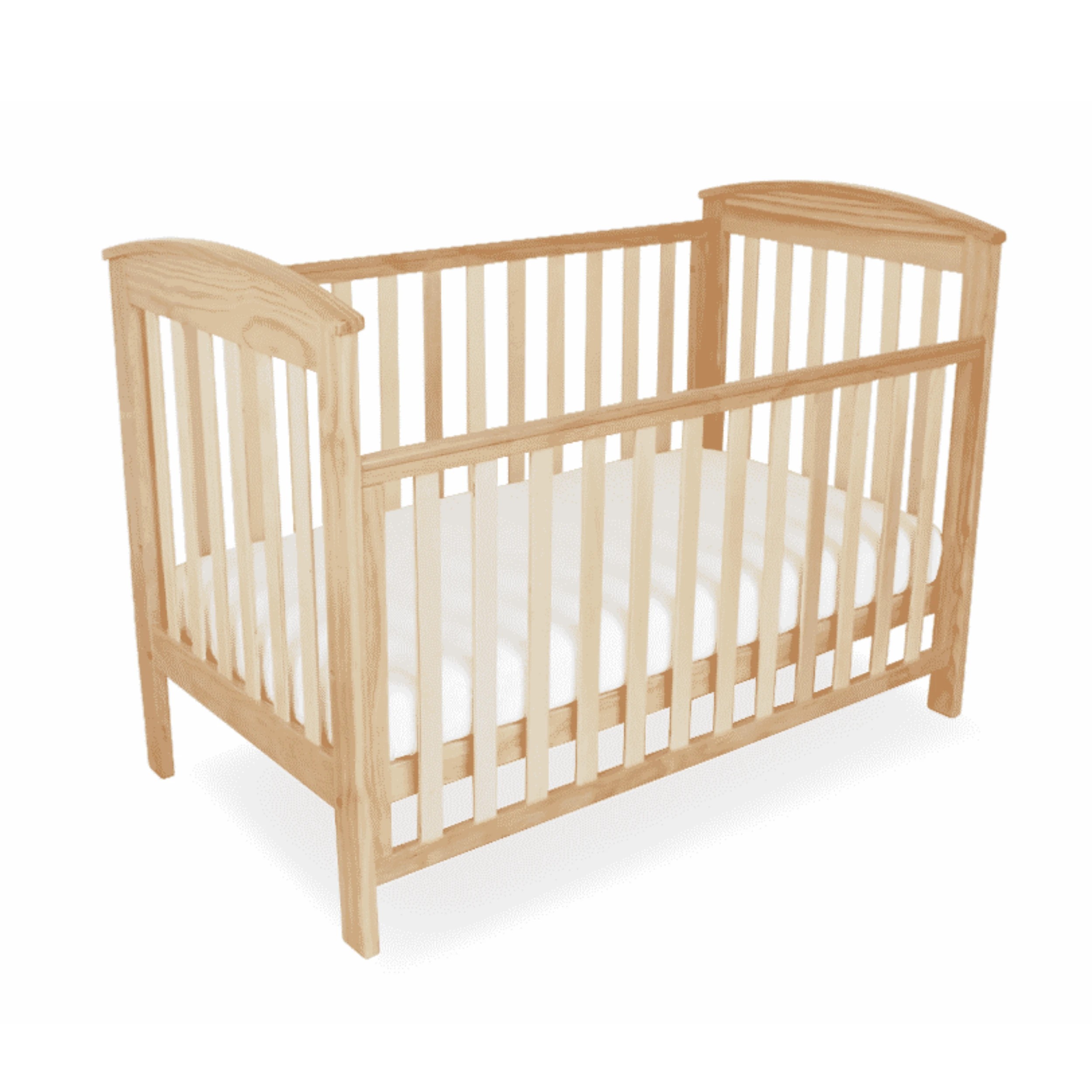 4 Babyhood Classic Curve Cot - Natural, 4 of 6