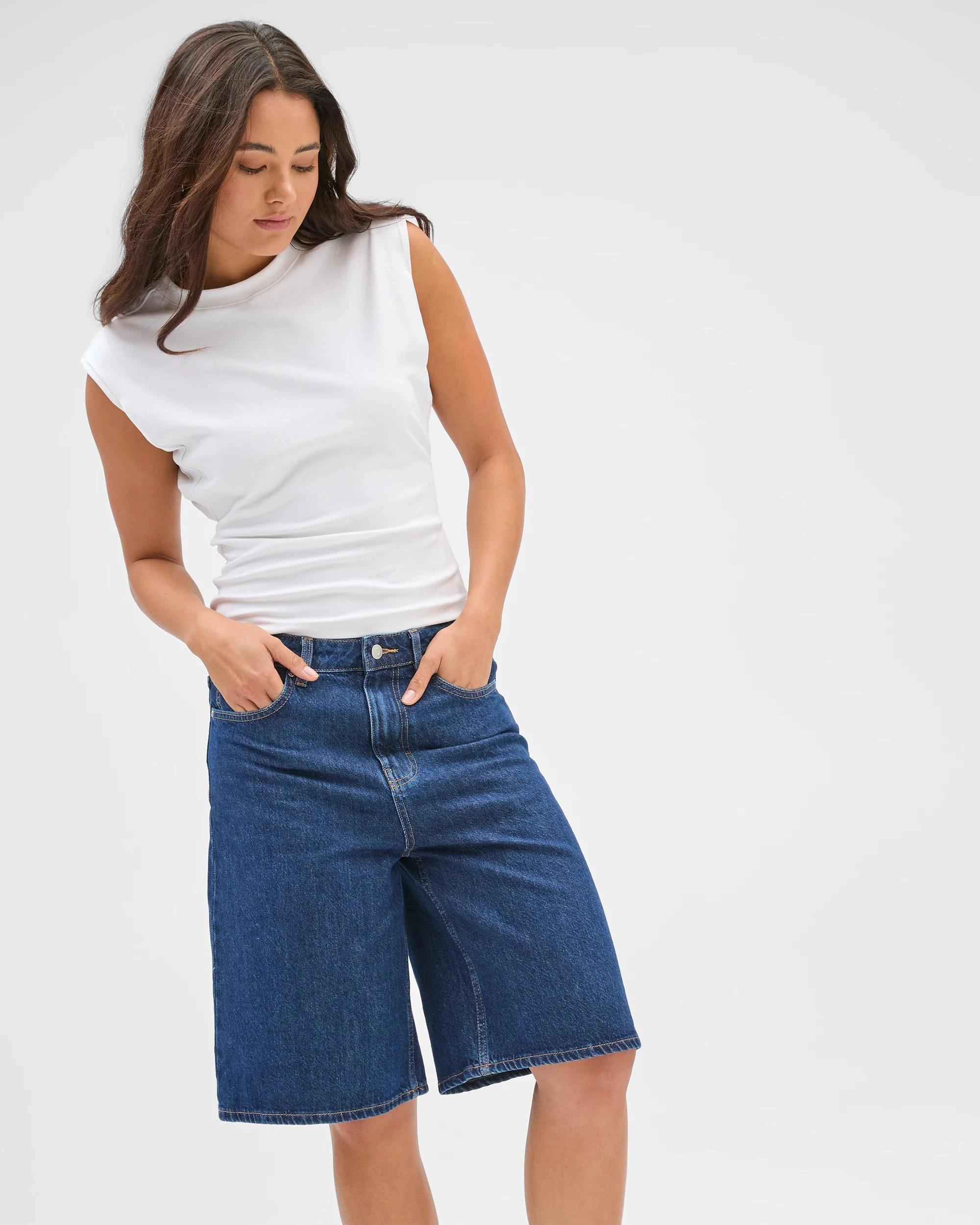 1 Denim Jorts - Lily Loves Y2K BLUE, 1 of 5