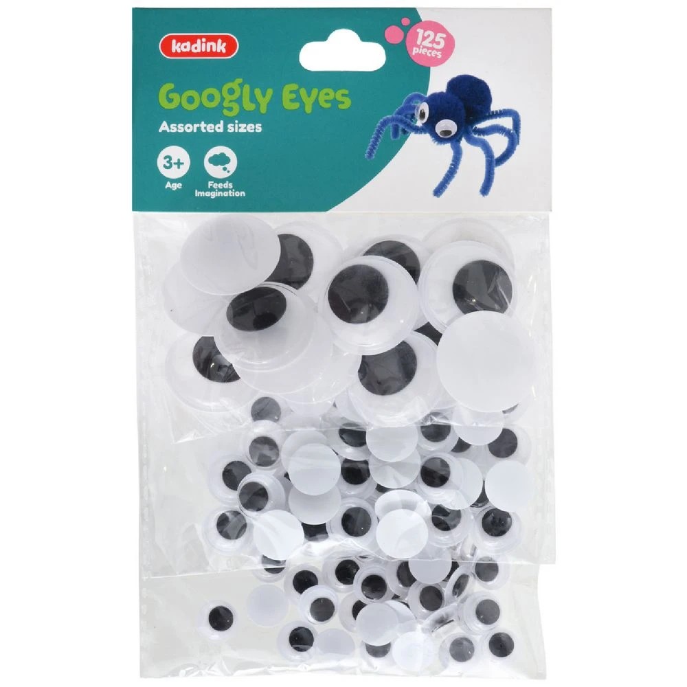 1 Kadink Googly Eyes Black and White 125 Pack, 1 of 4
