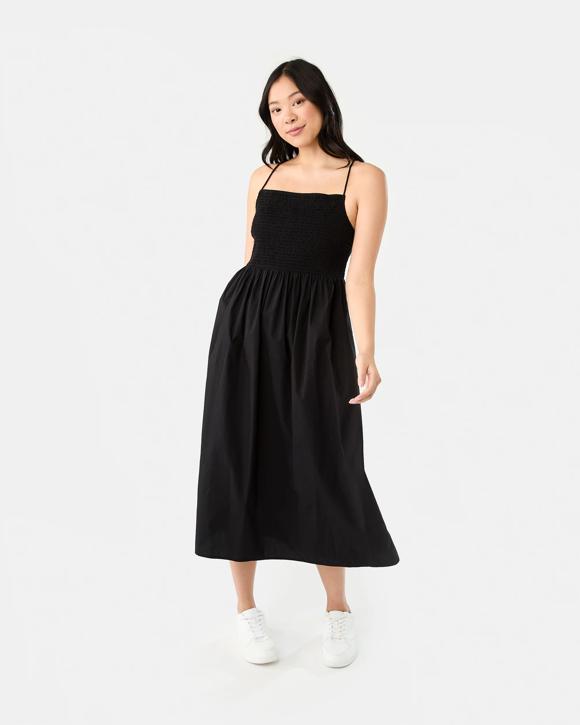 Sleeveless Cross Back Midi Dress