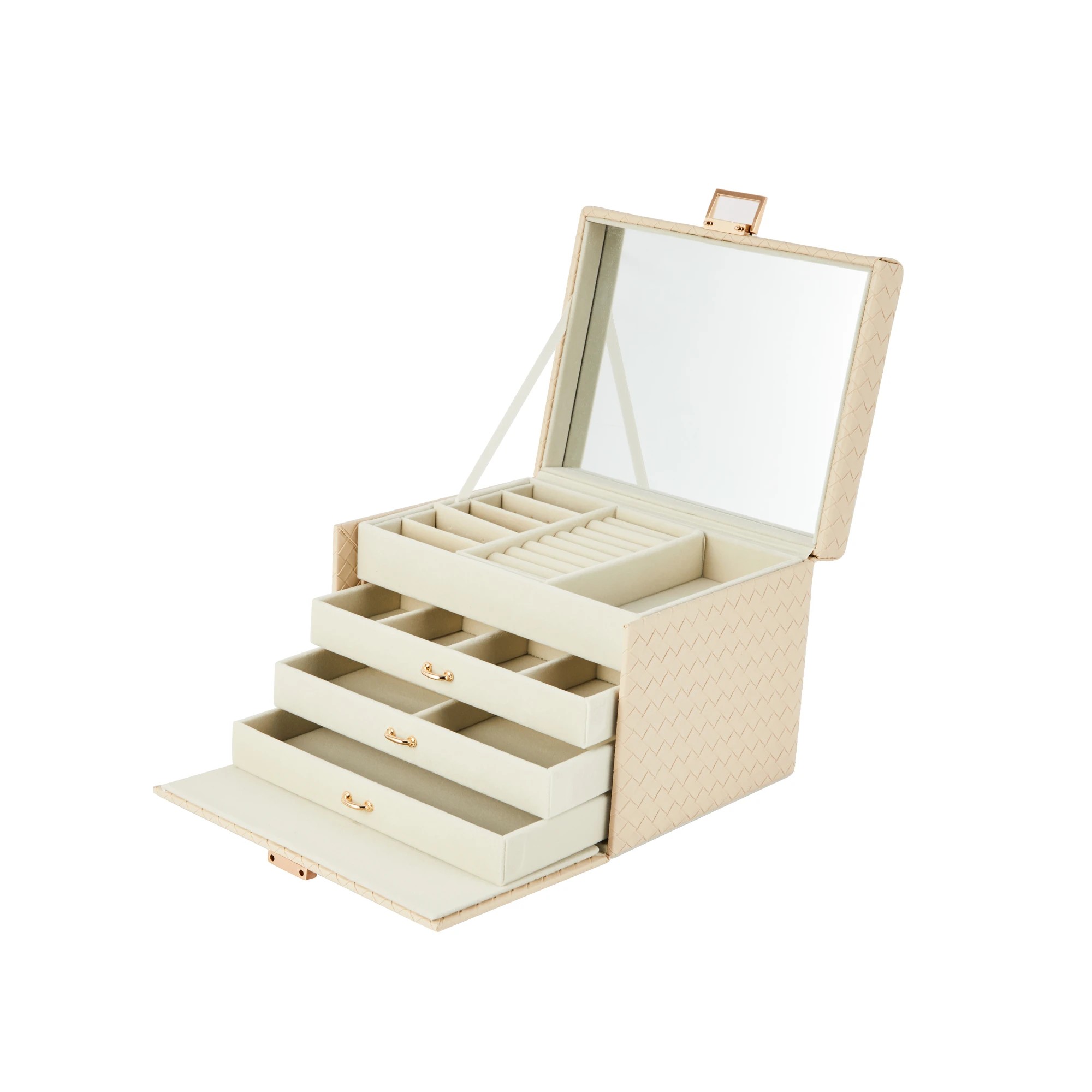 3 Weave Jewellery Case - Nude, 3 of 6