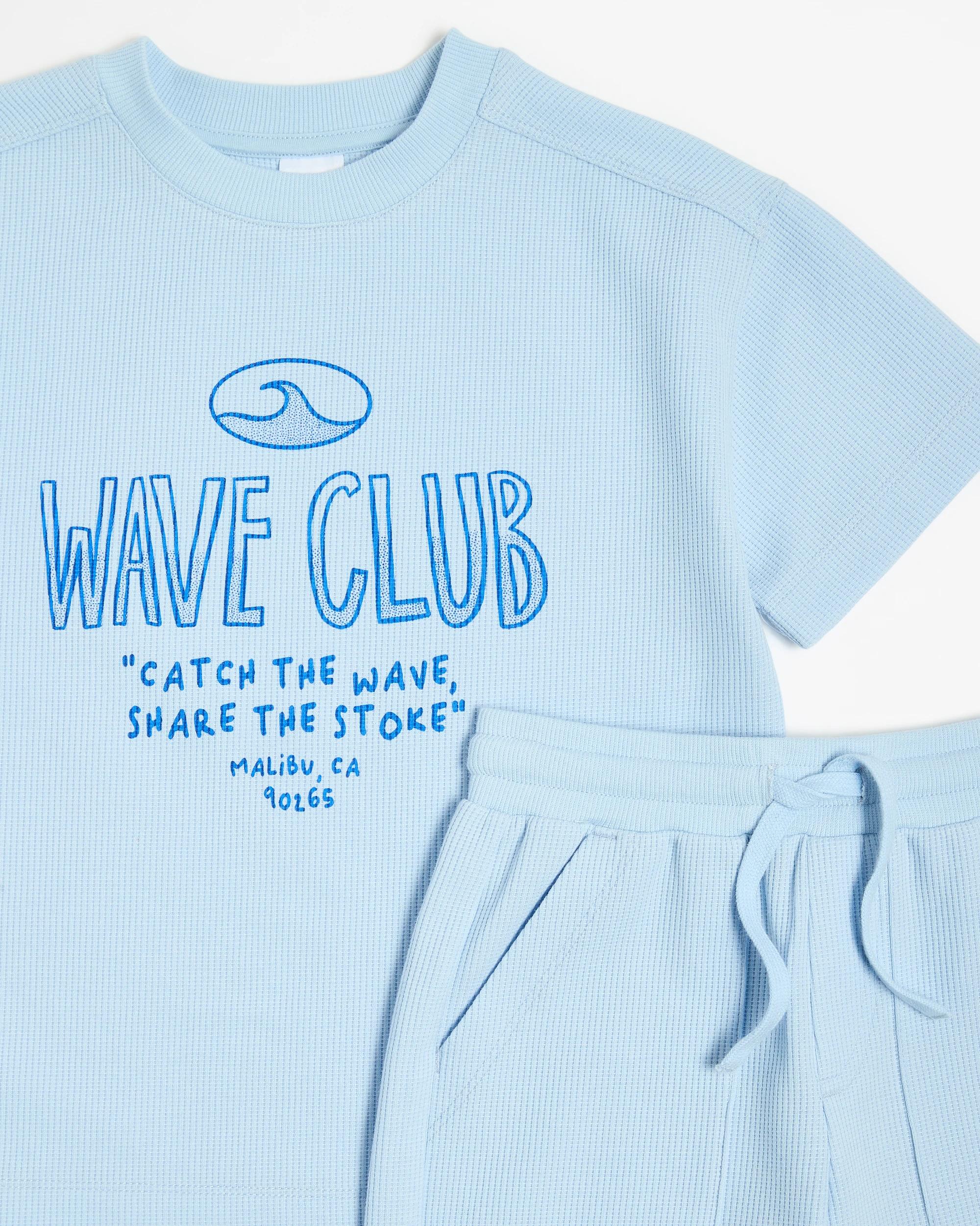 5 Target Waffle T-shirt And Short 2 Piece Set BLUE WAVE CLUB, 5 of 5