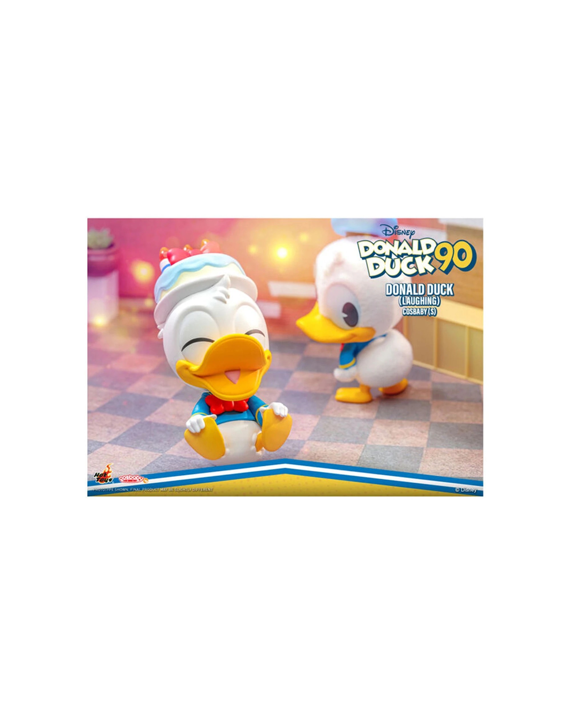 2 Donald Duck Cosbaby Laughing 90th Anniv Collectible Action Figure 11-13.5cm - Multi, 2 of 3