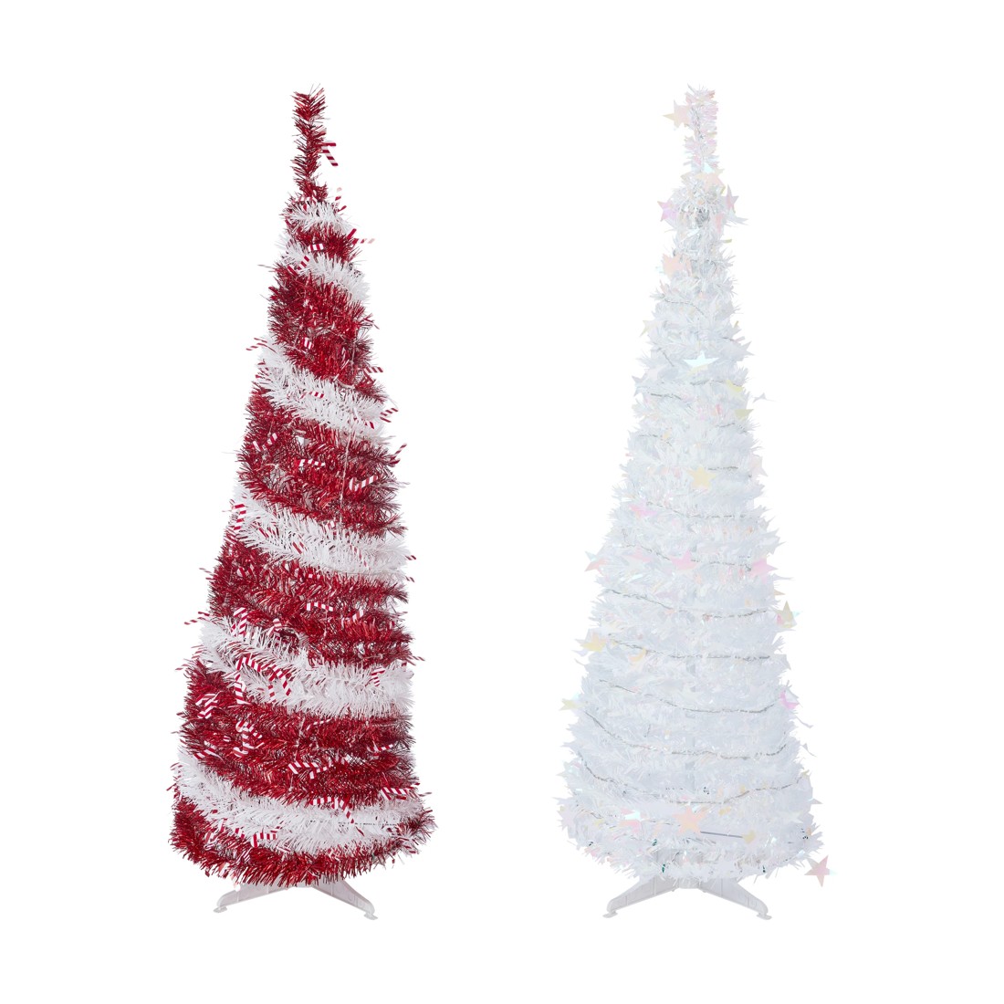 3 Low Voltage LED Light Up Tinsel Tree - Assorted, 3 of 8