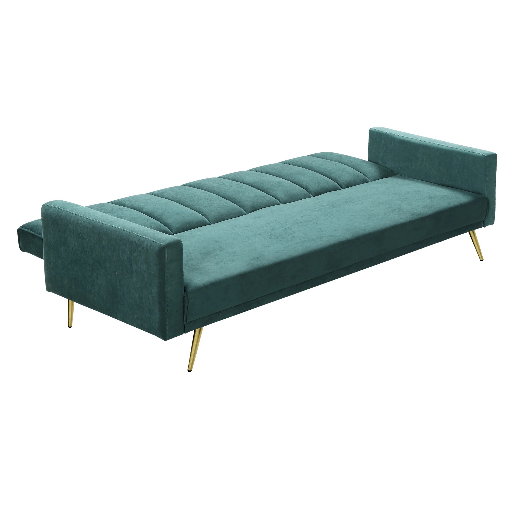 5 Levede 3 Seater Velvet Sofa Bed - Green, 5 of 5