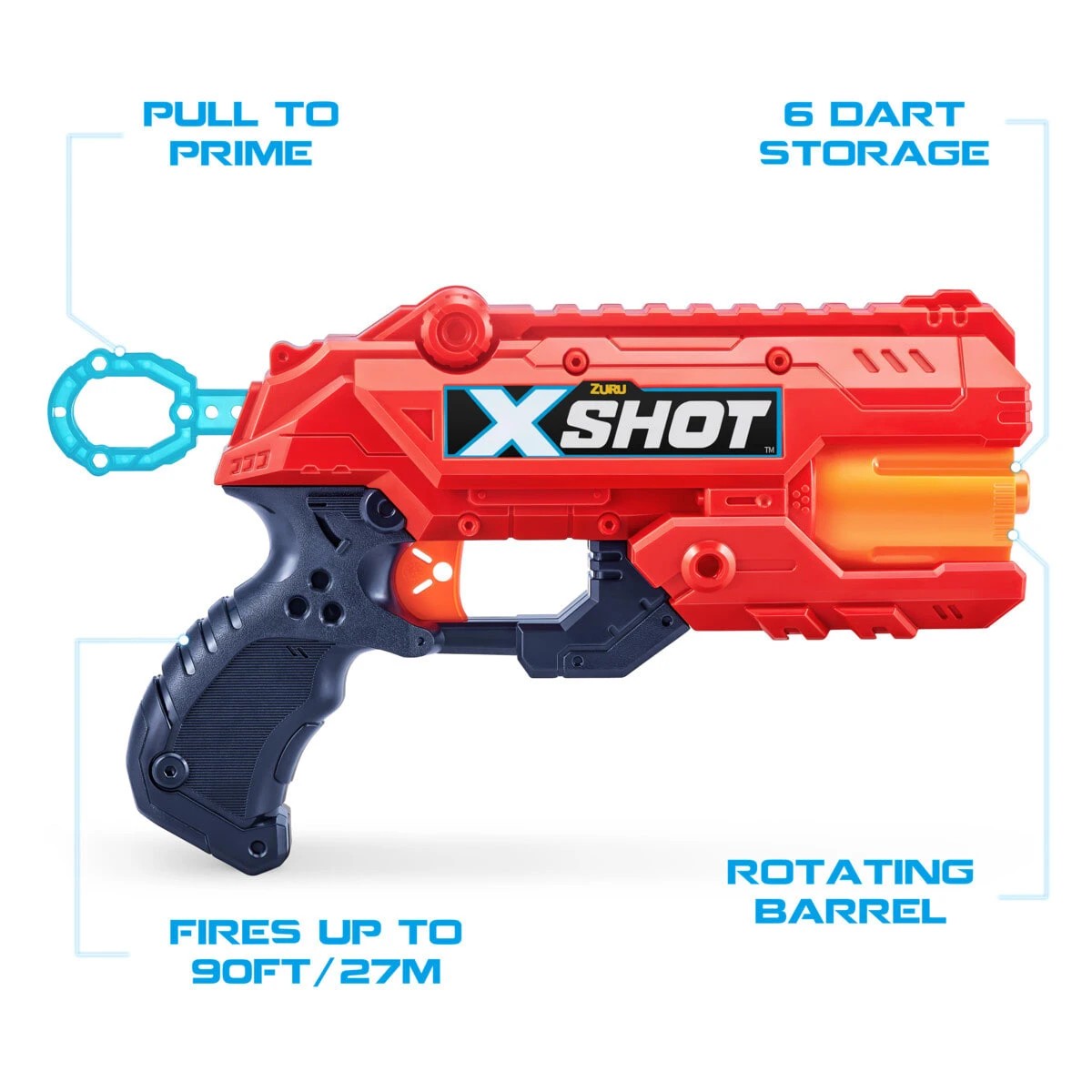 7 Zuru X-Shot Excel Double Reflex 6 Blaster Double Kickback Blaster Combo Pack, 7 of 10