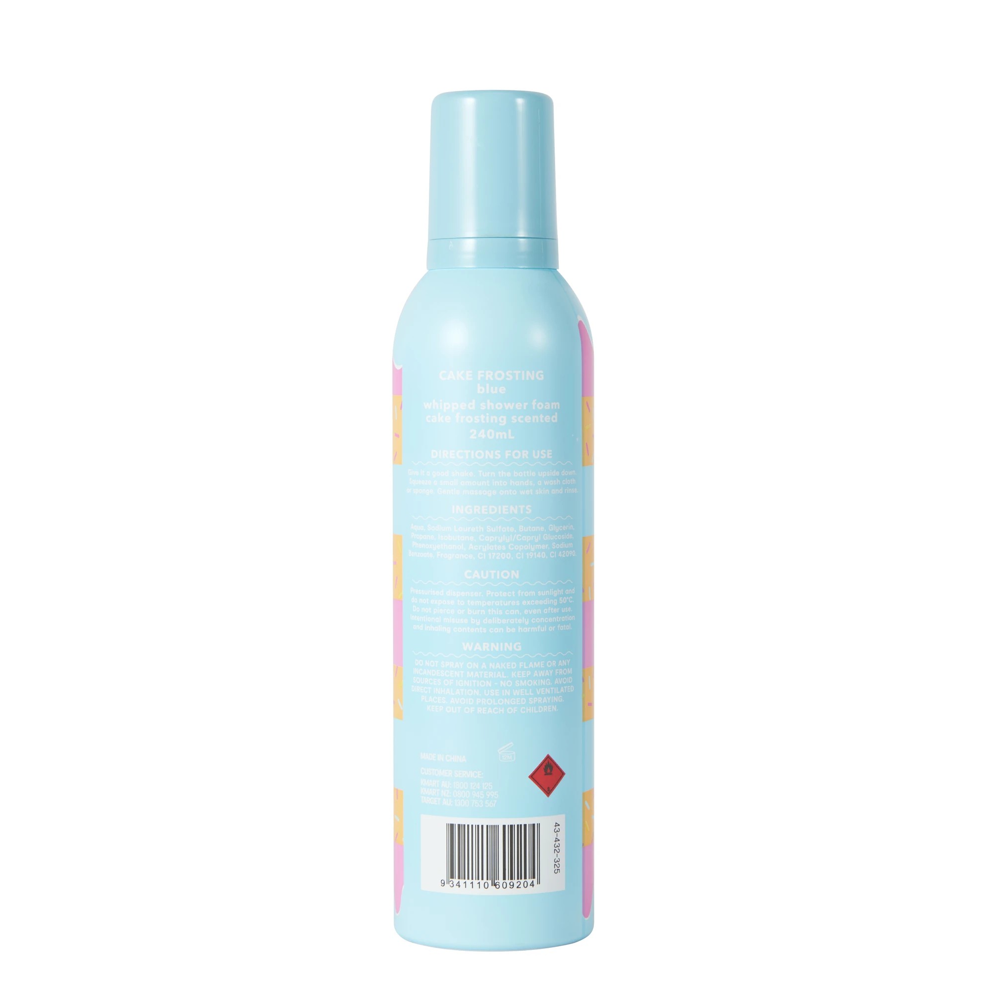 5 OXX Bodycare Blue Whipped Shower Foam 240ml - Cake Frosting Scented, 5 of 6