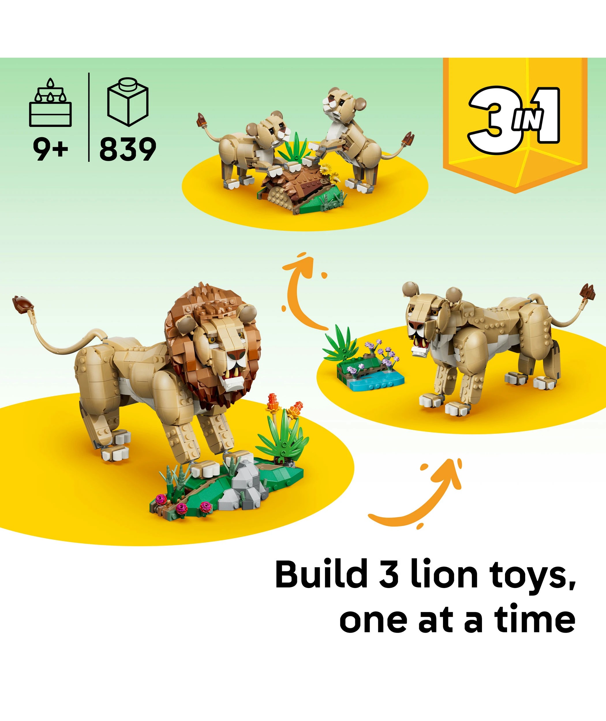 3 LEGO Creator Wild Animals: Majestic Lion 31386, 3 of 9