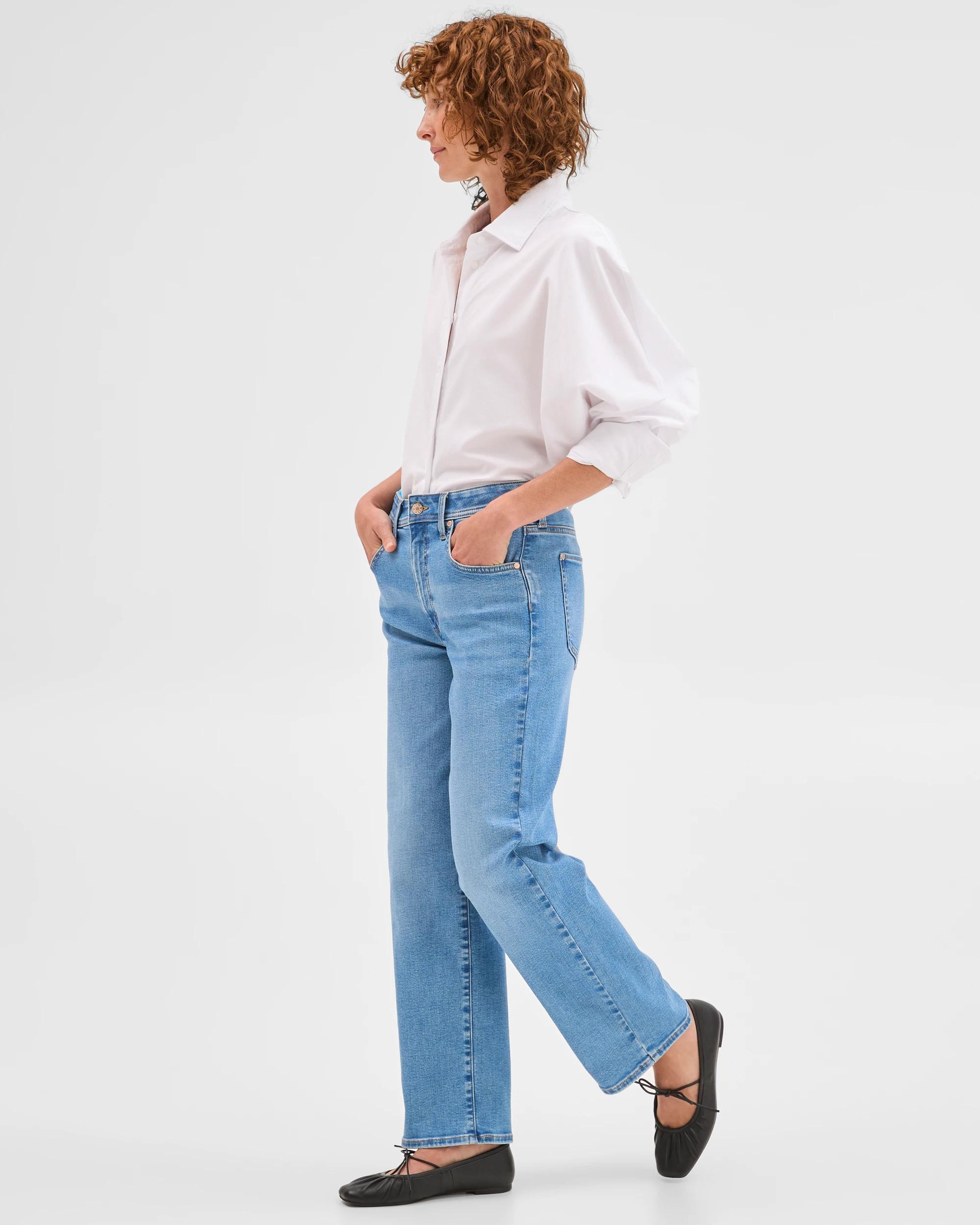 4 Target Denim Tara Slim Fit Straight Denim Jeans SOFT WORN INDIGO, 4 of 6