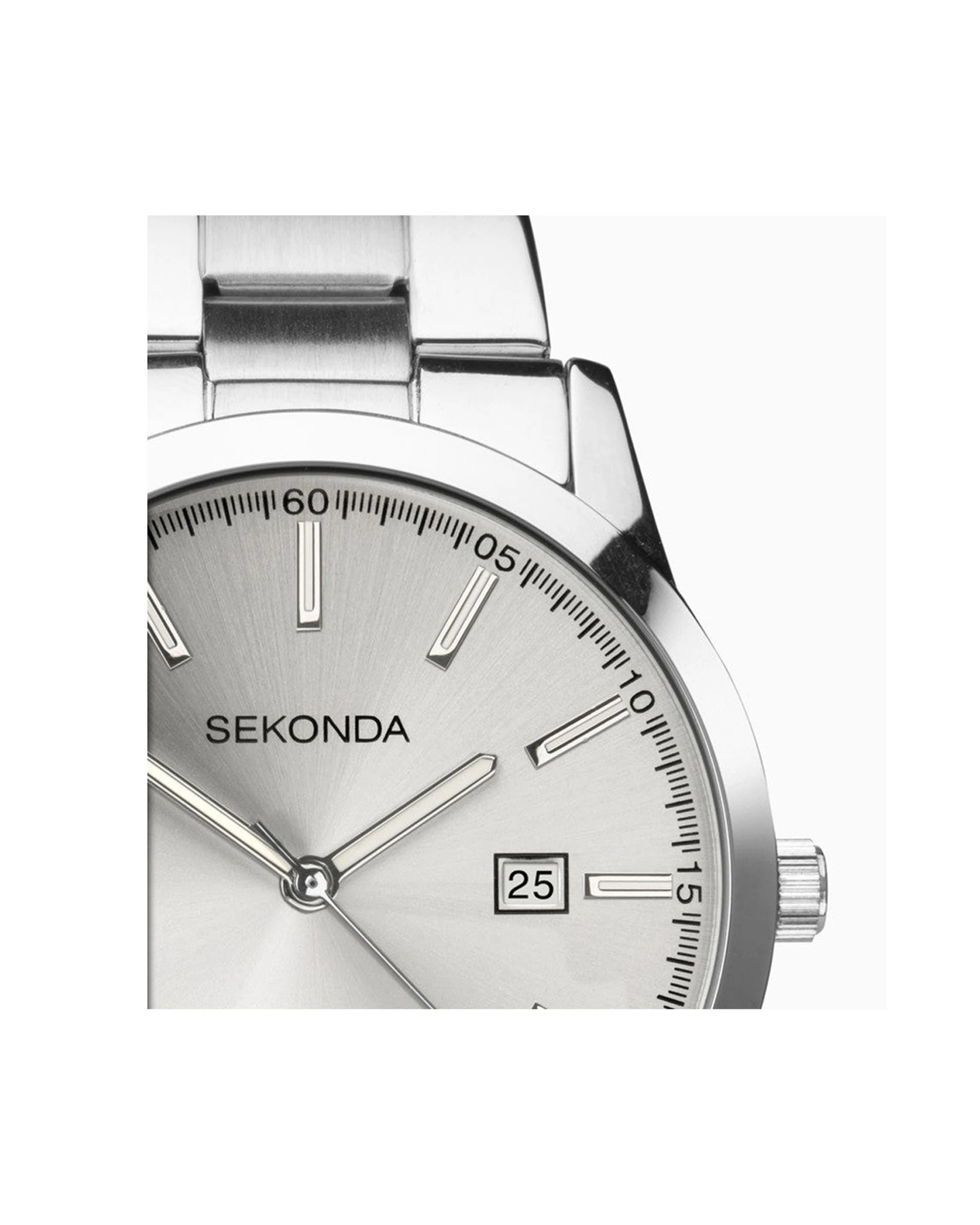 3 Sekonda Men's Watch Silver Metal Bracelet 43mm Case 50m Water Resistant, 3 of 5
