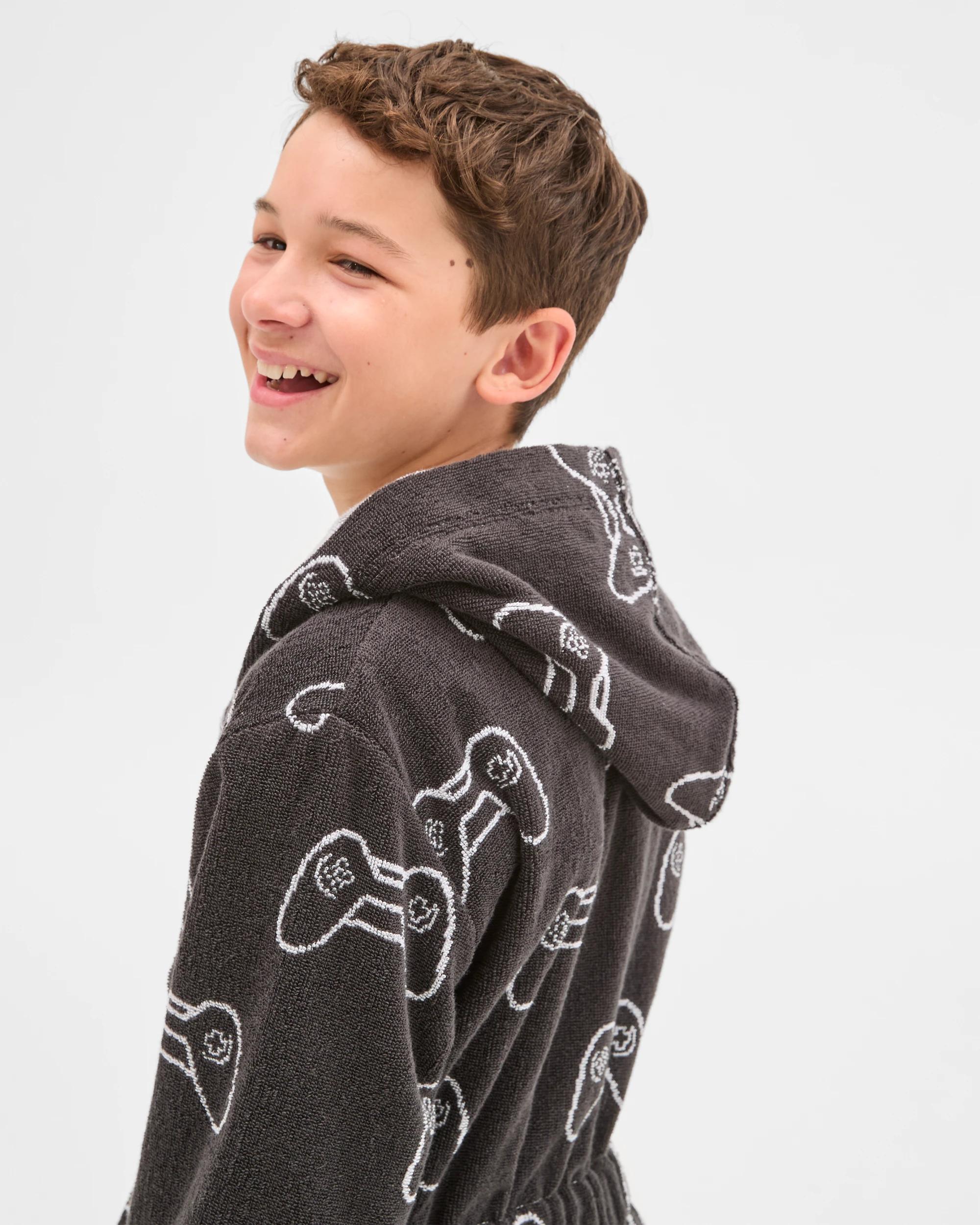3 Target Kids Older Boys Australian Cotton Towelling Dressing Gown GAMER, 3 of 7
