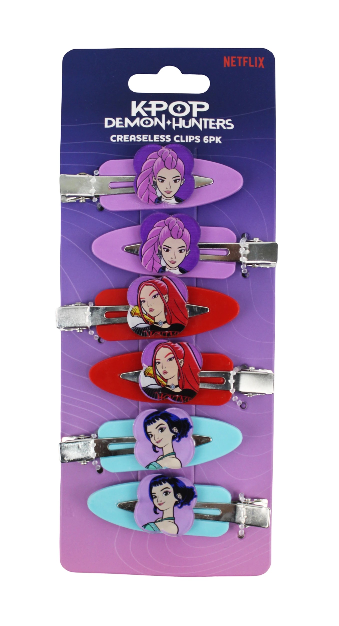1 6 Pack KPop Demon Hunters Creaseless Hair Clips, 1 of 4