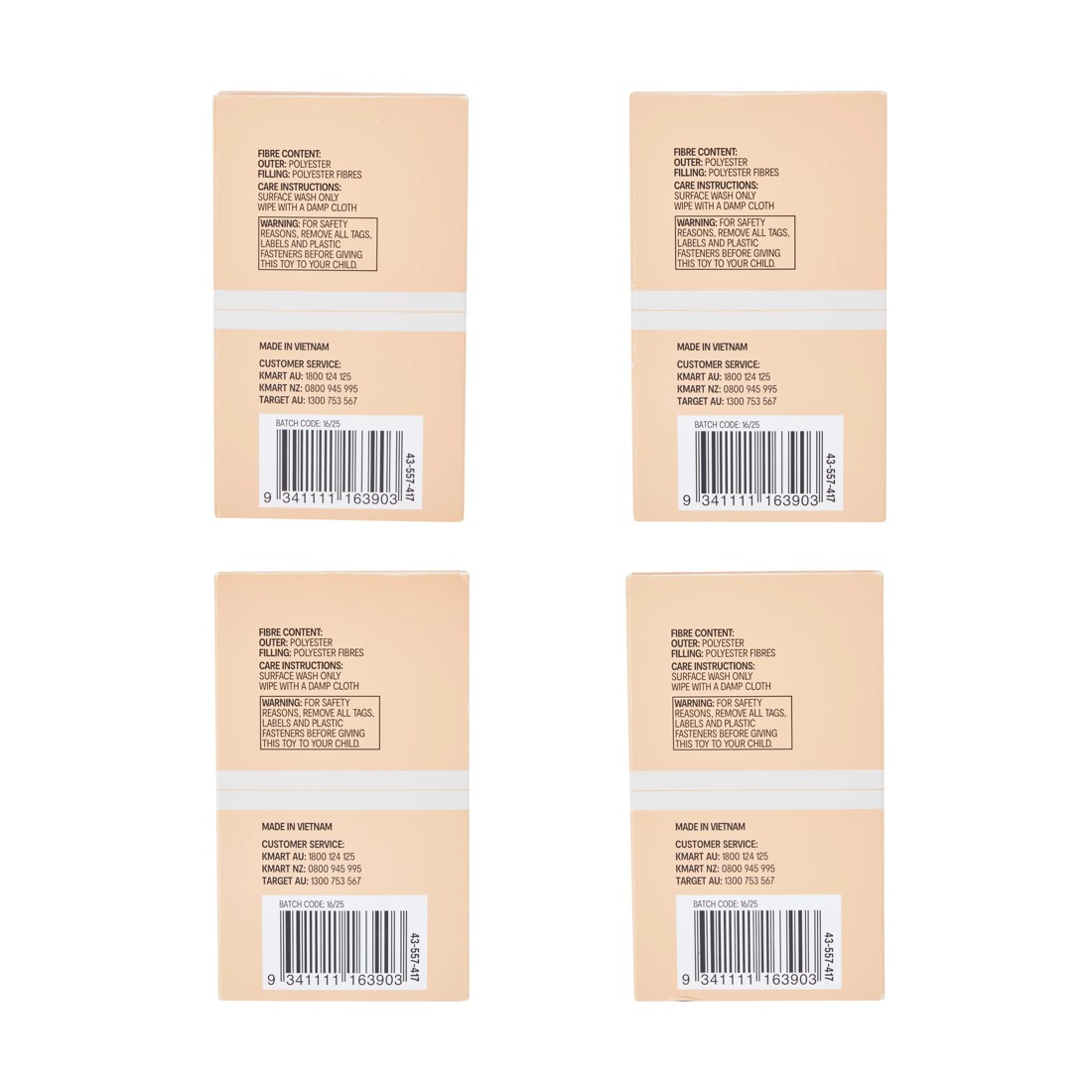 4 Postage Plush - Assorted, 4 of 4