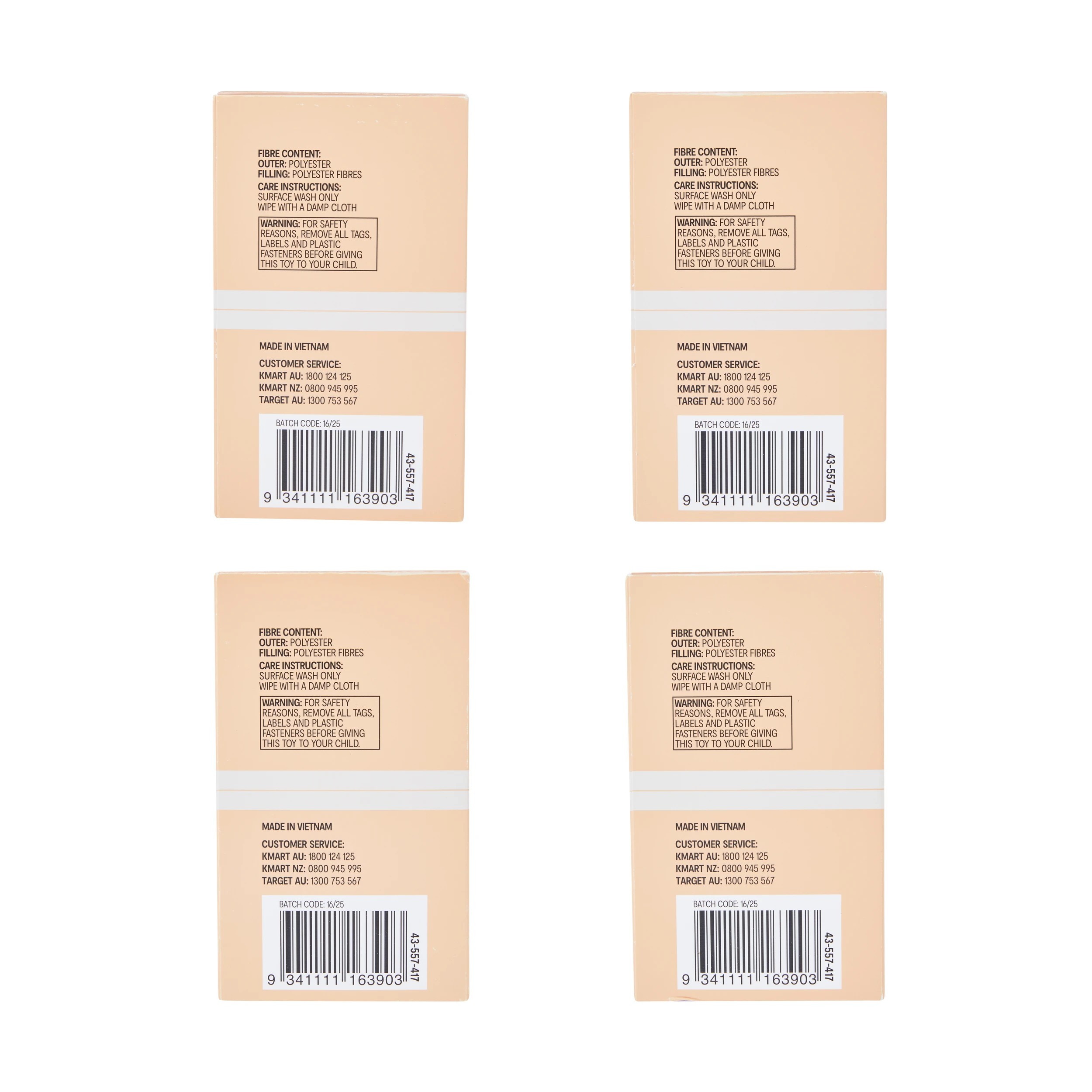 4 Postage Plush - Assorted, 4 of 4