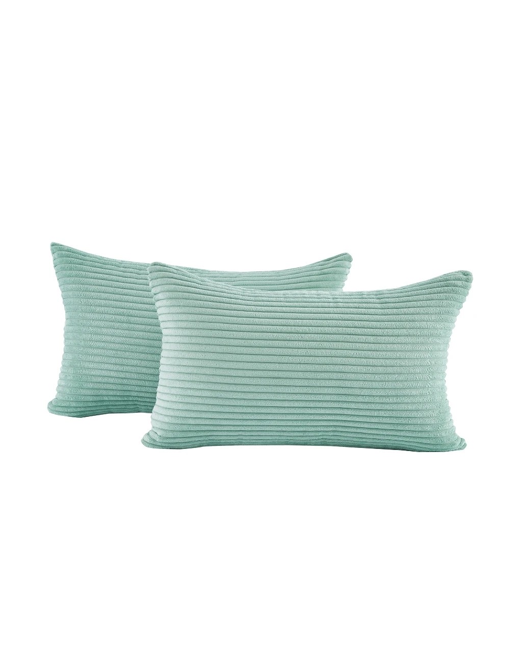 2 Gioia Casa 2-Pack Corduroy Velvet Cushion Covers 30x50cm - Seafoam, 2 of 2