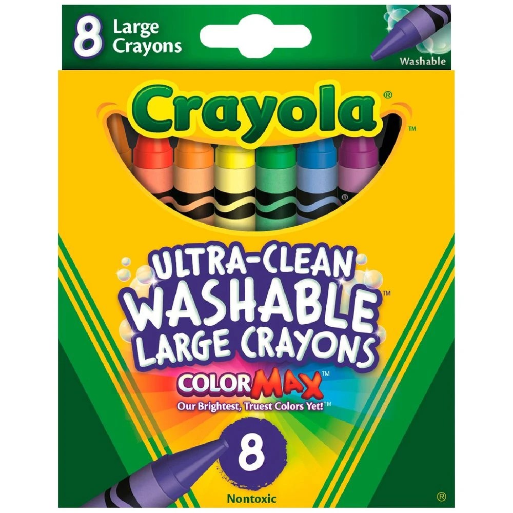 1 Crayola Washable Large Crayons 8 Pack, 1 of 1