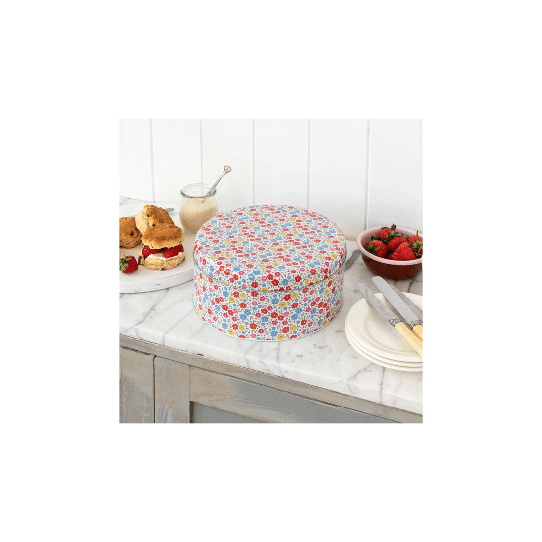 2 REX LONDON Cake Tin Kitchen Storage Round 24cm - Tilde Keeps Cakes Fresh
 - multi, 2 of 2