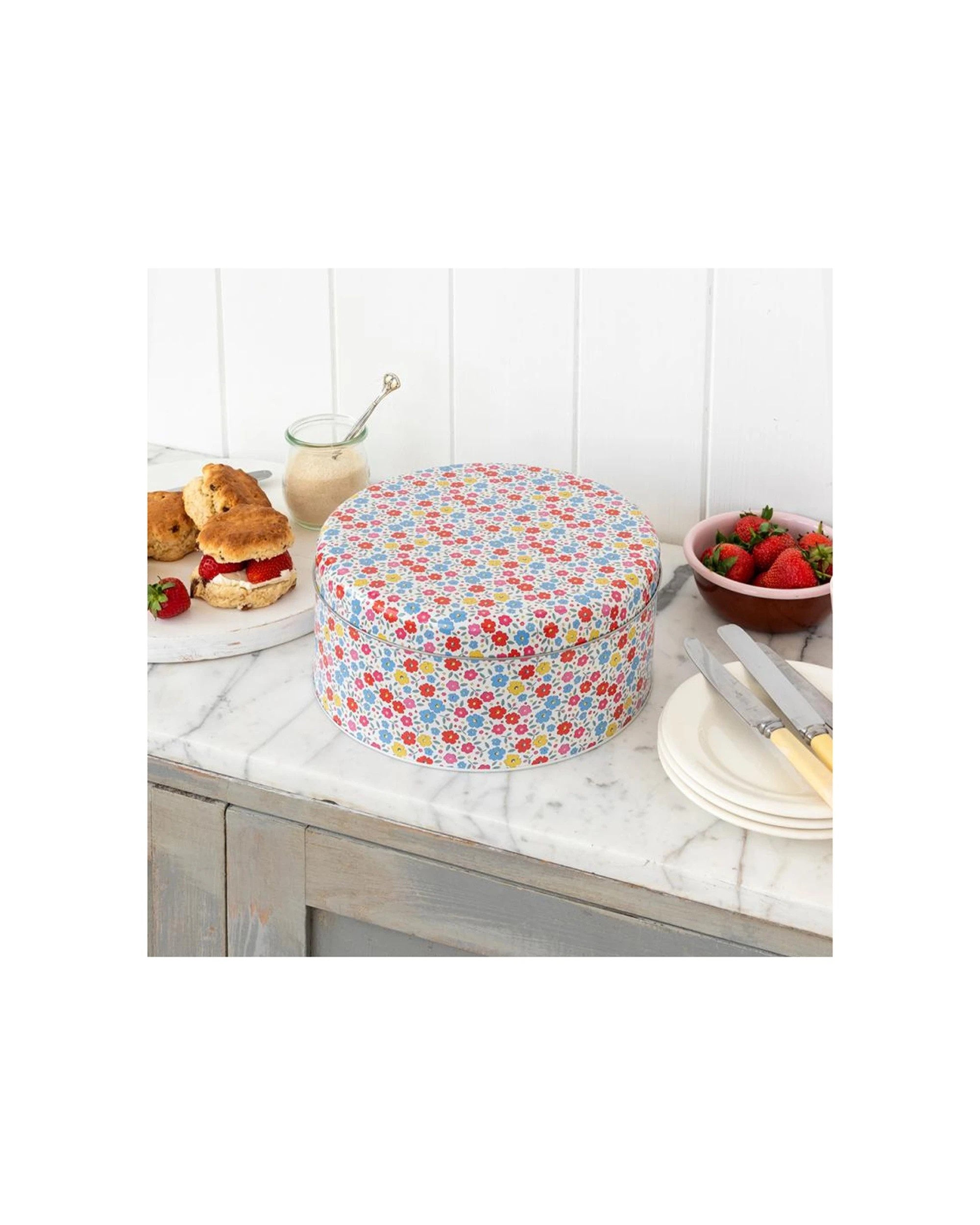 3 REX LONDON Cake Tin Kitchen Storage Round 24cm - Tilde Keeps Cakes Fresh
 - multi, 3 of 3