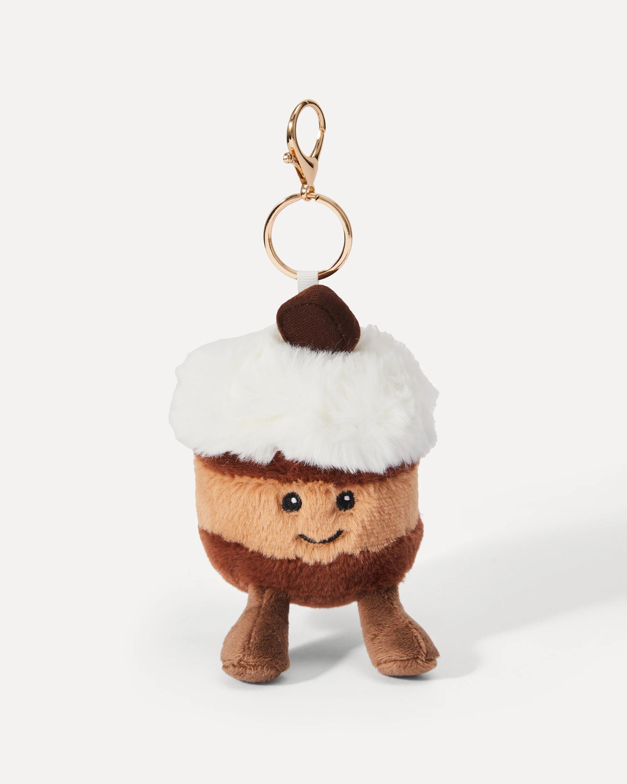 2 Latte Charm Keyring Acc Brown, 2 of 5