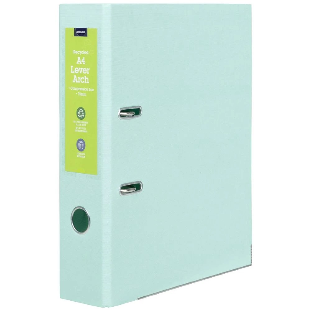 1 J.Burrows A4 Lever Arch Pale Green, 1 of 7