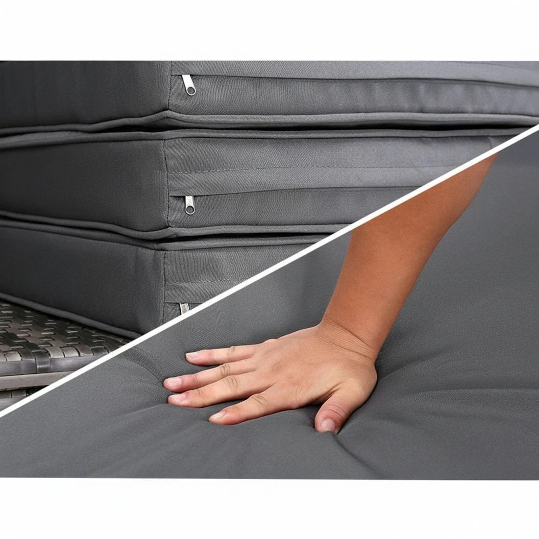 8 Gardeon Sun Lounge Setting Wicker Lounger Day Bed Outdoor Furniture Patio - Grey, 8 of 8