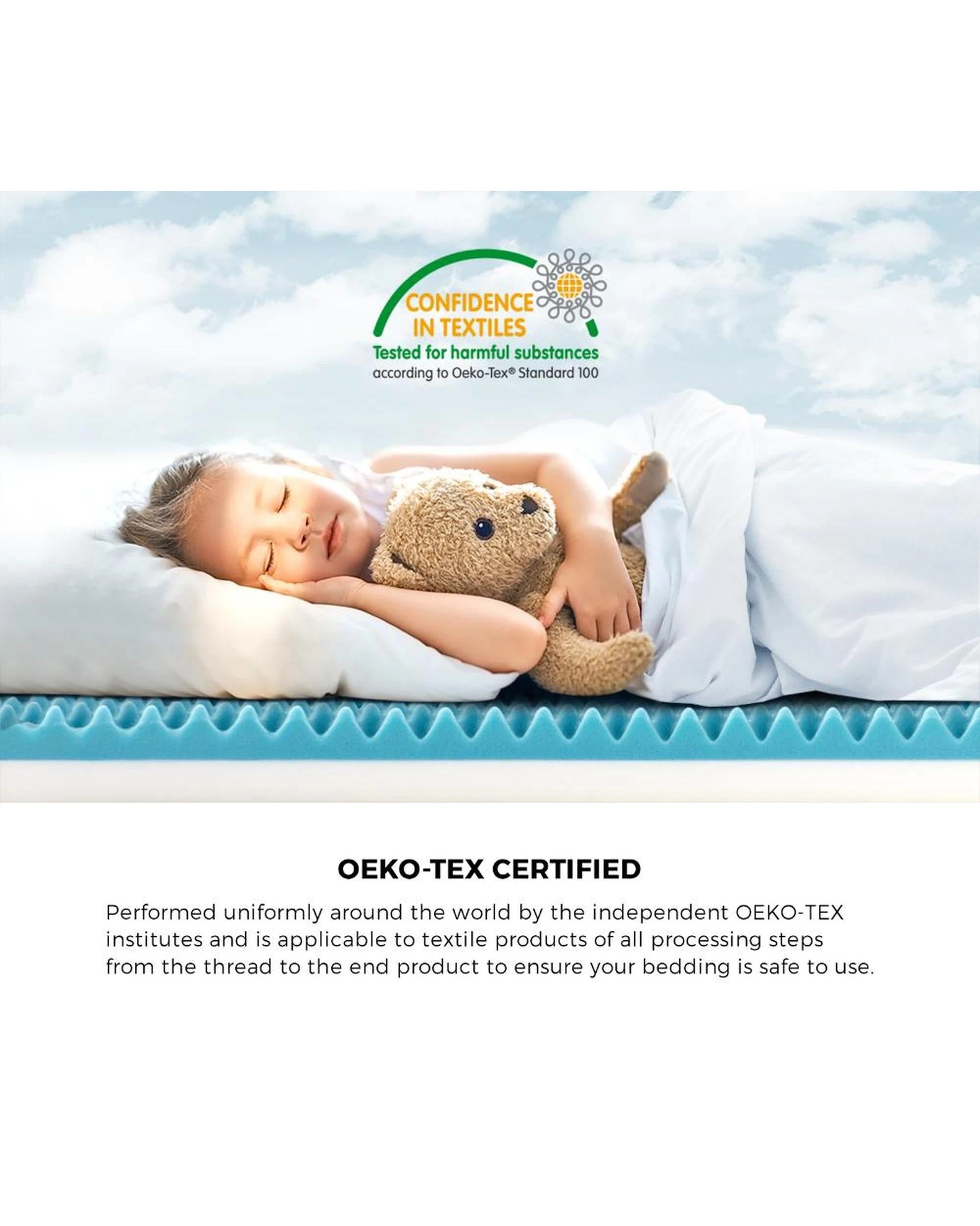 6 Bedra 10cm Reversible Cool Gel Memory Foam Mattress Topper, King, White - White, 6 of 7