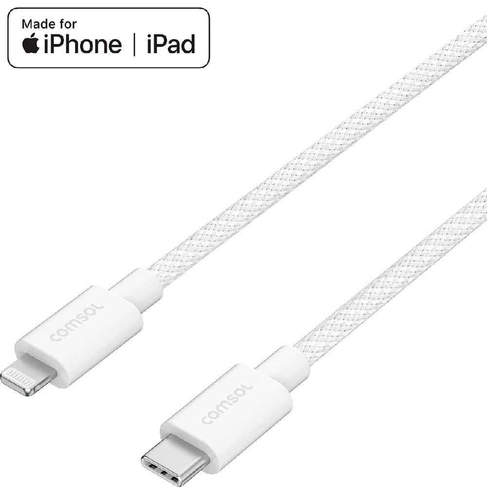 4 Comsol USB-C to Lightning Cable 1.2m White, 4 of 5