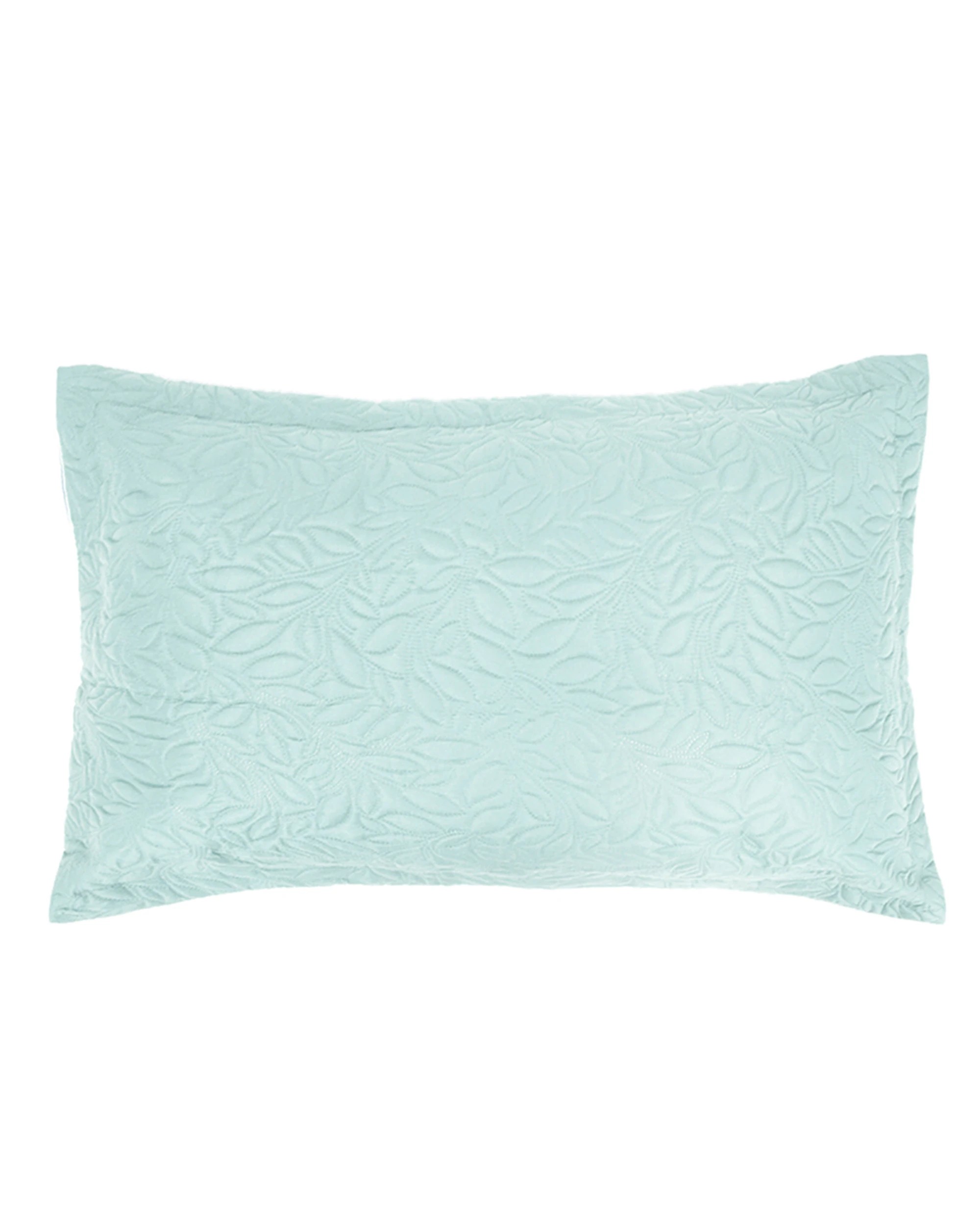 2 Bambury Botanica Embossed Microfibre Lightweight  Coverlet Set Glacier  - Queen/King - Green, 2 of 4