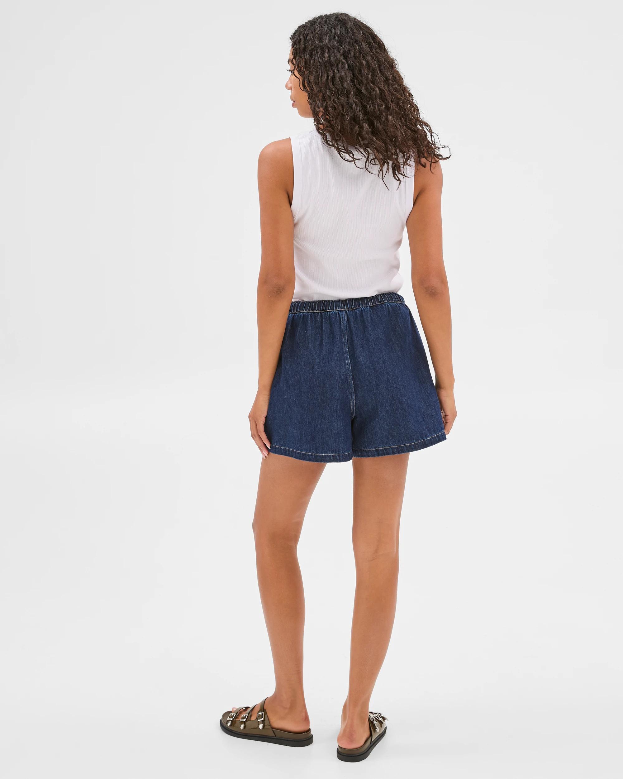 6 Target Pull On Relaxed Denim Shorts RINSEWASH, 6 of 6