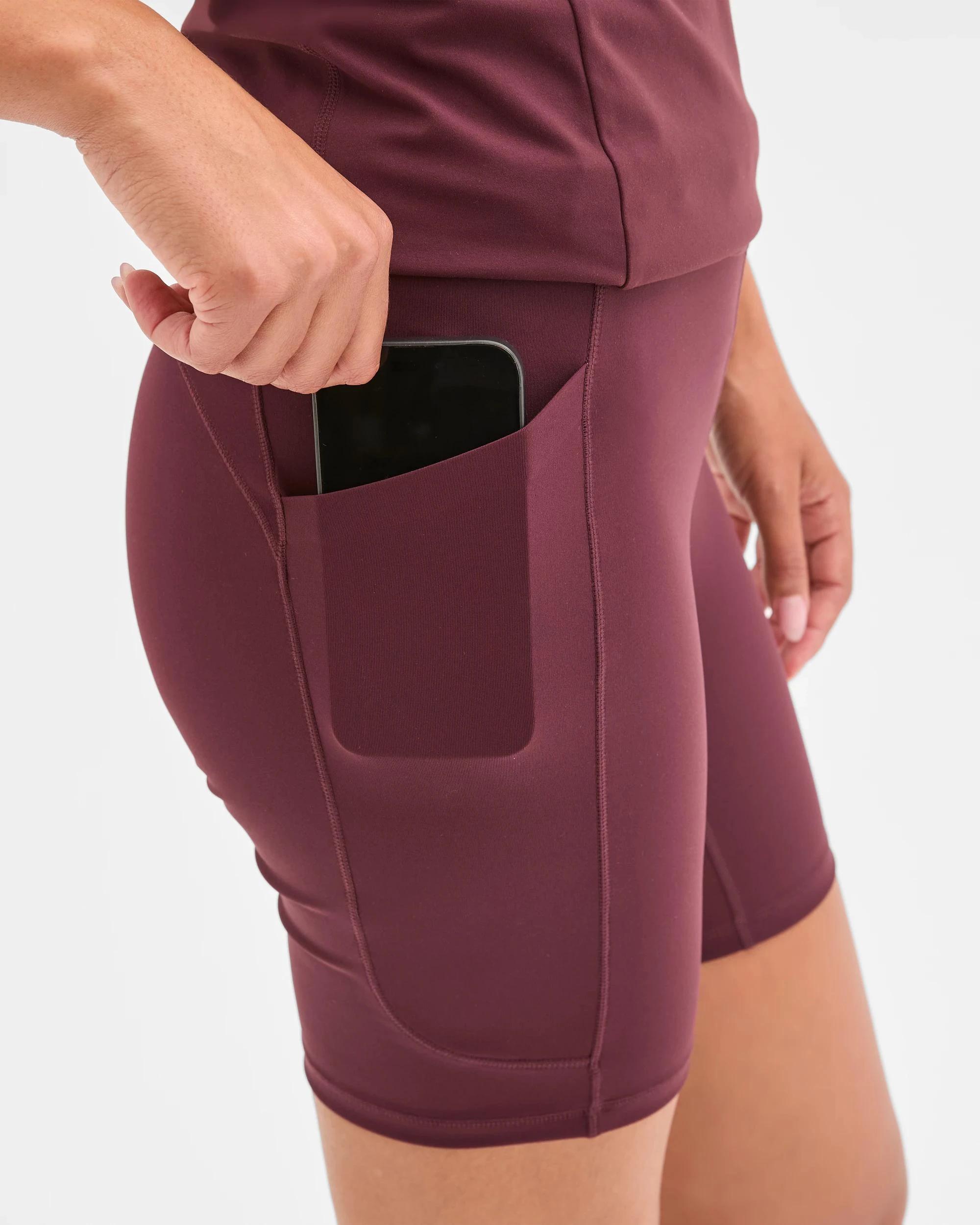 5 Target Active Infinity Sculpt High Rise Bike Shorts WINETASTING, 5 of 8