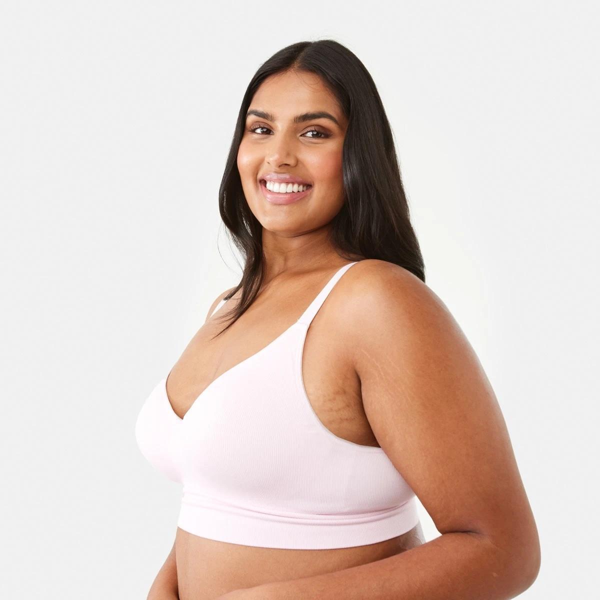 2 Full Figure Wirefree Seamfree T-Shirt Bra Bllet Pink, 2 of 6