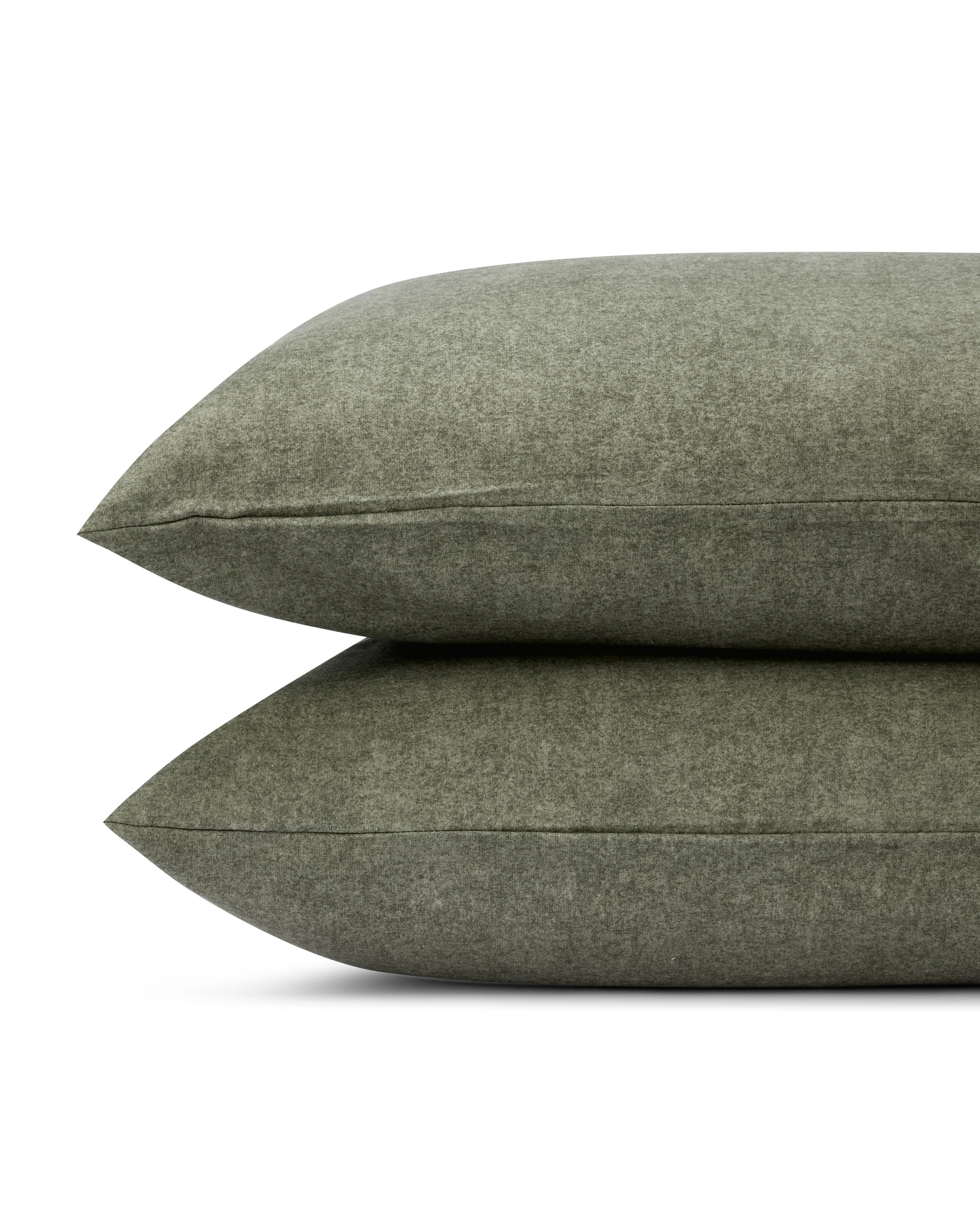 2 Marle Cotton Flannelette Sheet Set - King Bed, Green, 2 of 7