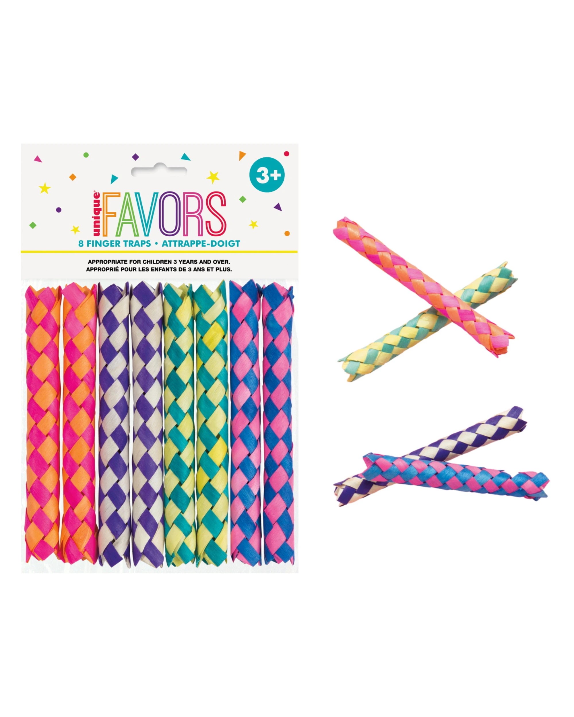 1 Unique Bamboo Finger Traps Pack of 8, 1 of 1