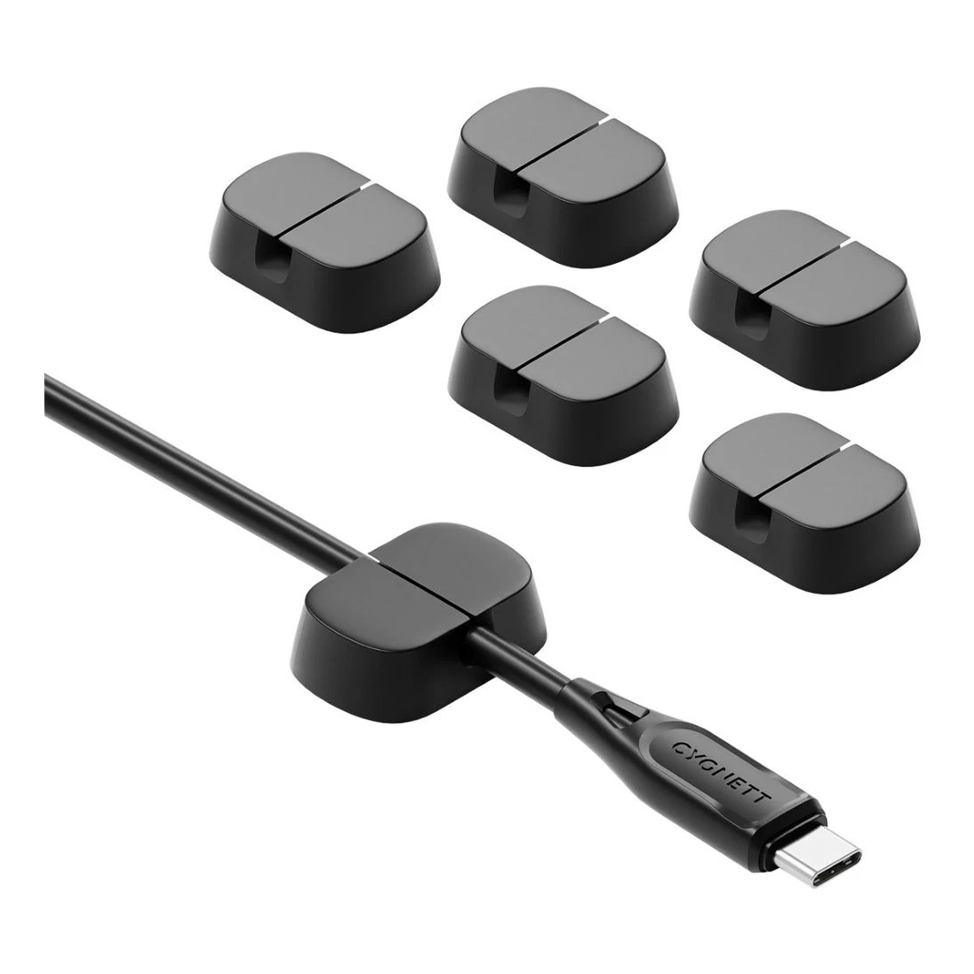 2 Cygnett Tangle Tamer 1 Slot Cable Organser 6 Pack Black, 2 of 7